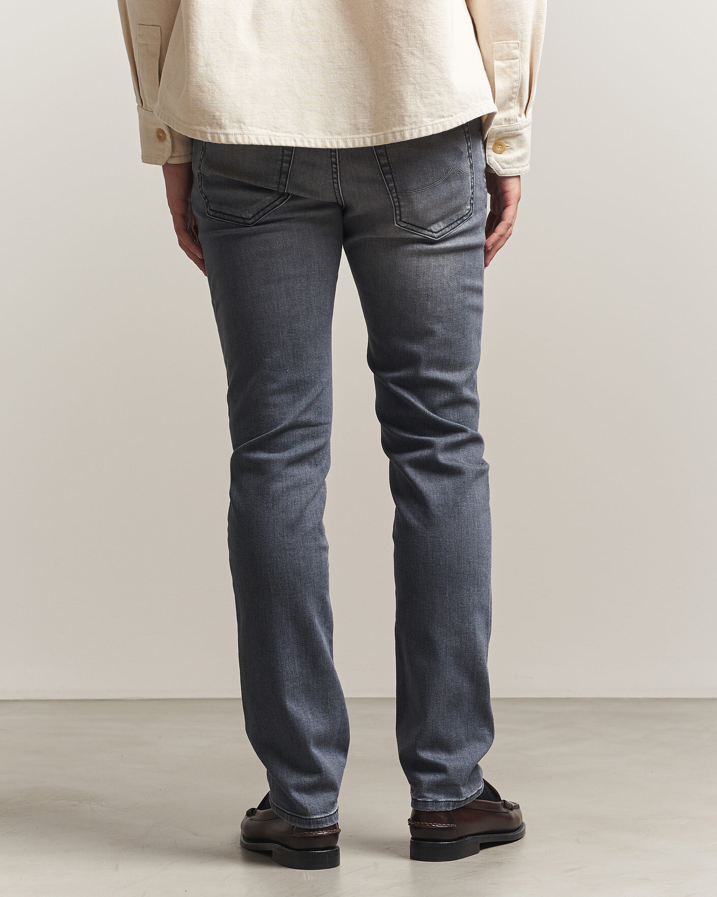 Mies | Farkut | Jacob Cohën | Bard Slim Fit Stretch Jeans Light Grey