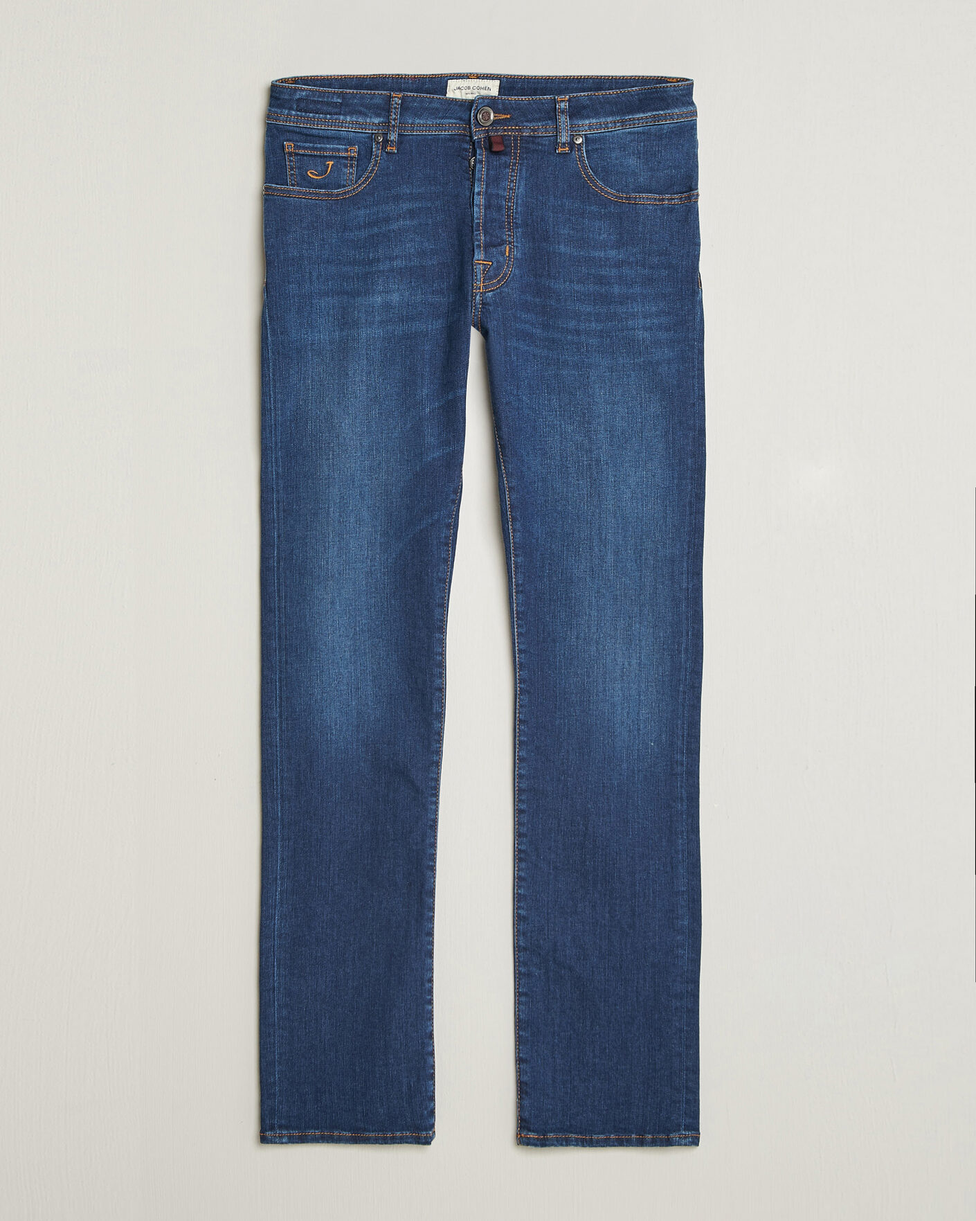 Mies | Farkut | Jacob Cohën | Bard Slim Fit Vintage Wash Stretch Jeans Mid Blue