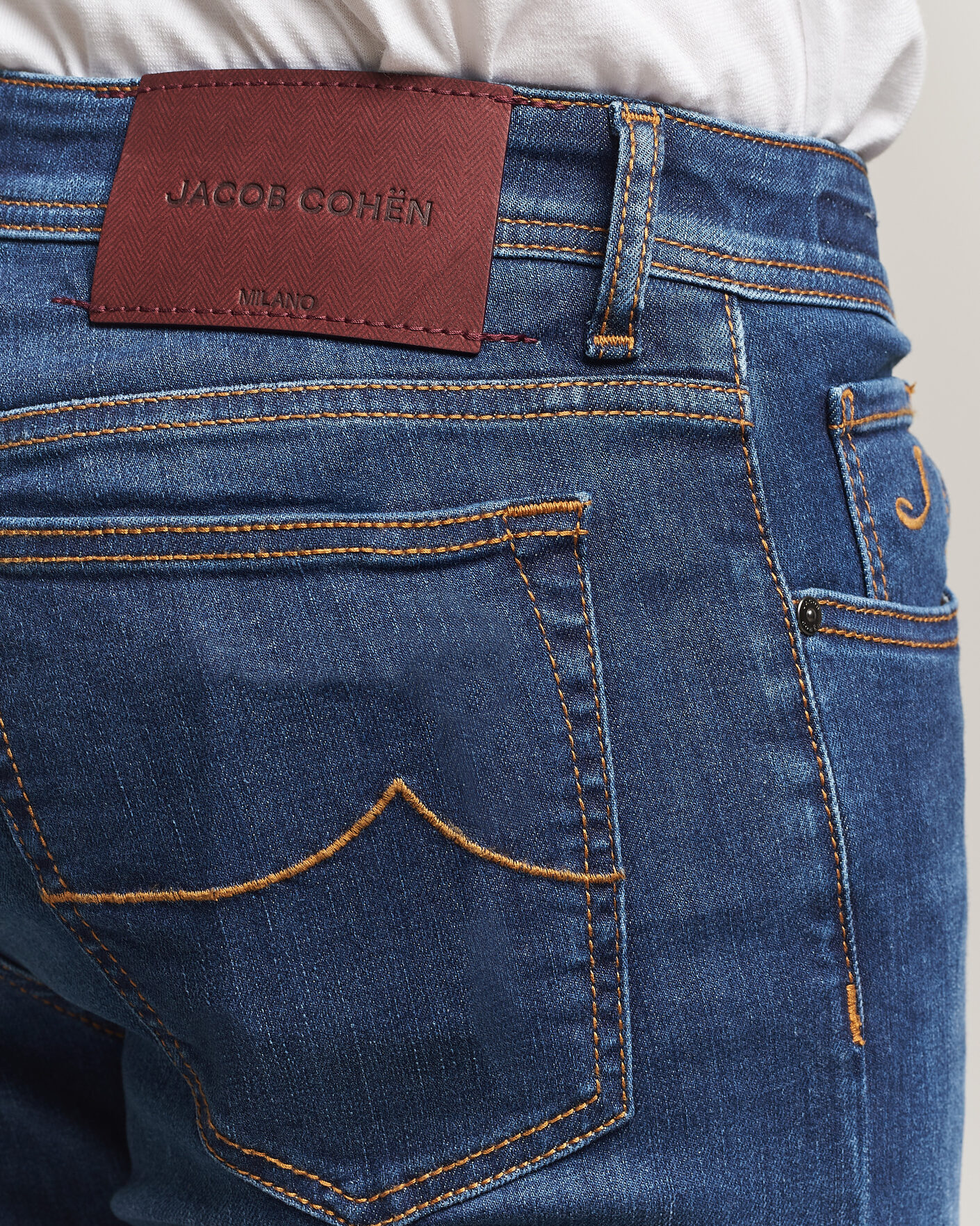 Mies | Farkut | Jacob Cohën | Bard Slim Fit Vintage Wash Stretch Jeans Mid Blue
