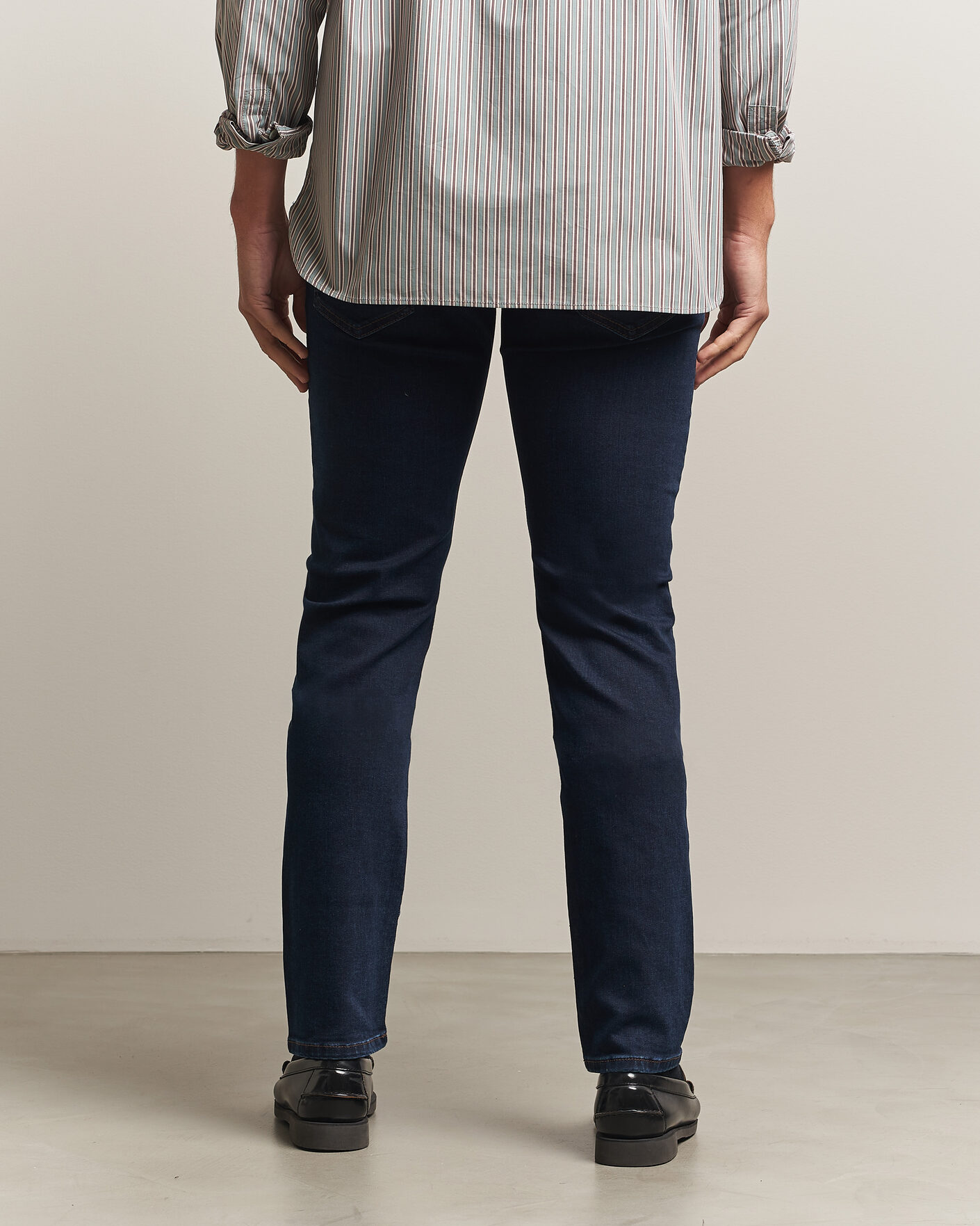 Mies | Farkut | Jacob Cohën | Nick Slim Fit Rinse Wash Stretch Jeans Dark Blue
