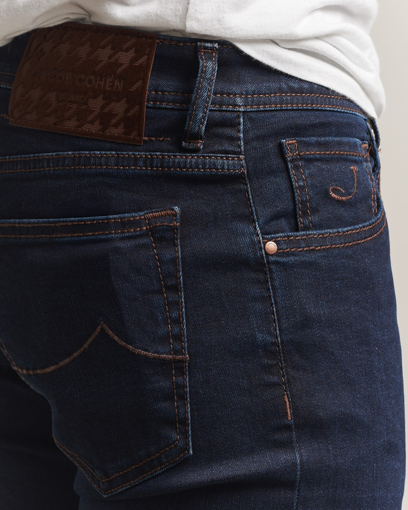 Mies | Farkut | Jacob Cohën | Nick Slim Fit Rinse Wash Stretch Jeans Dark Blue