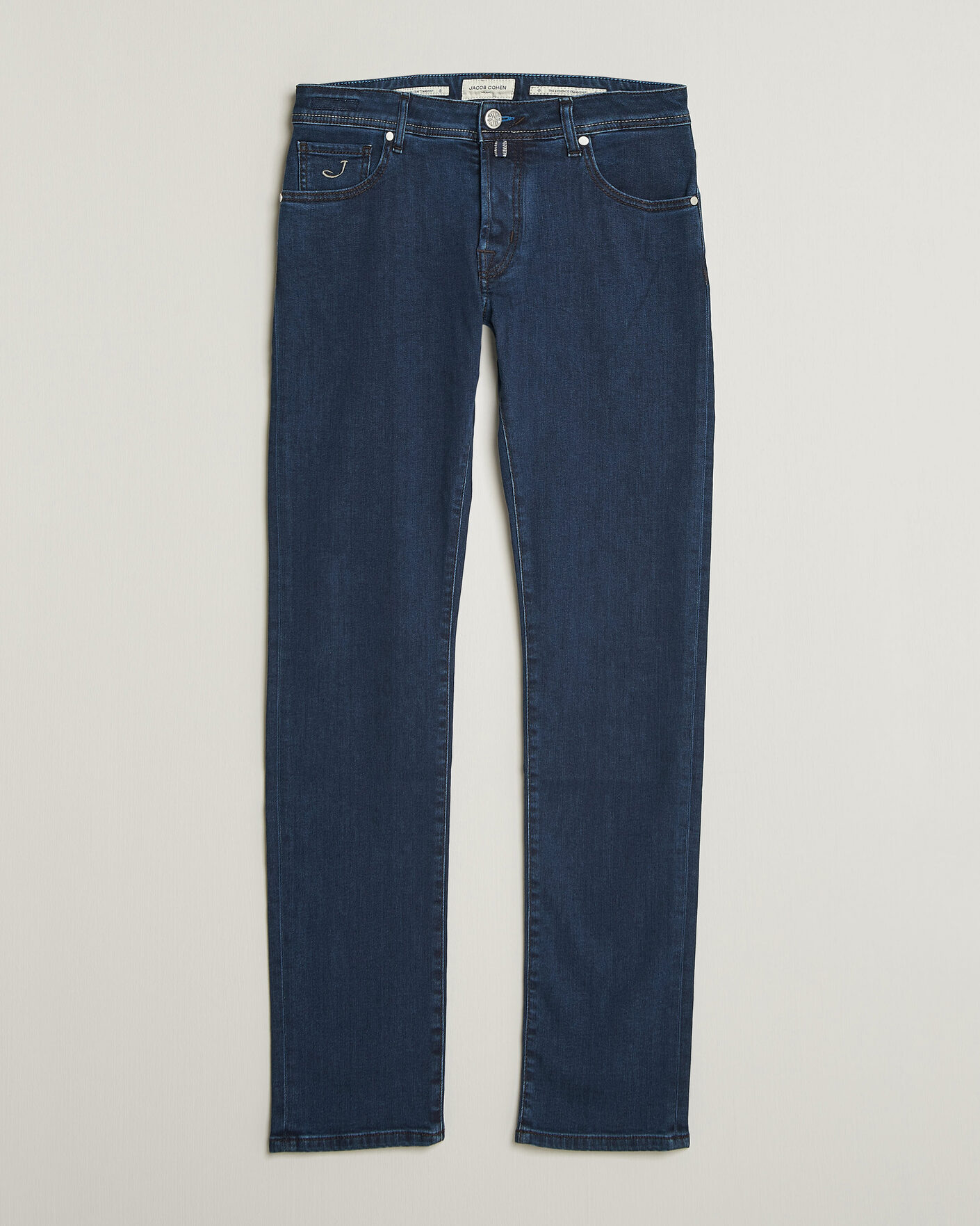 Mies | Farkut | Jacob Cohën | Nick Slim Fit Washed Stretch Jeans Dark Blue