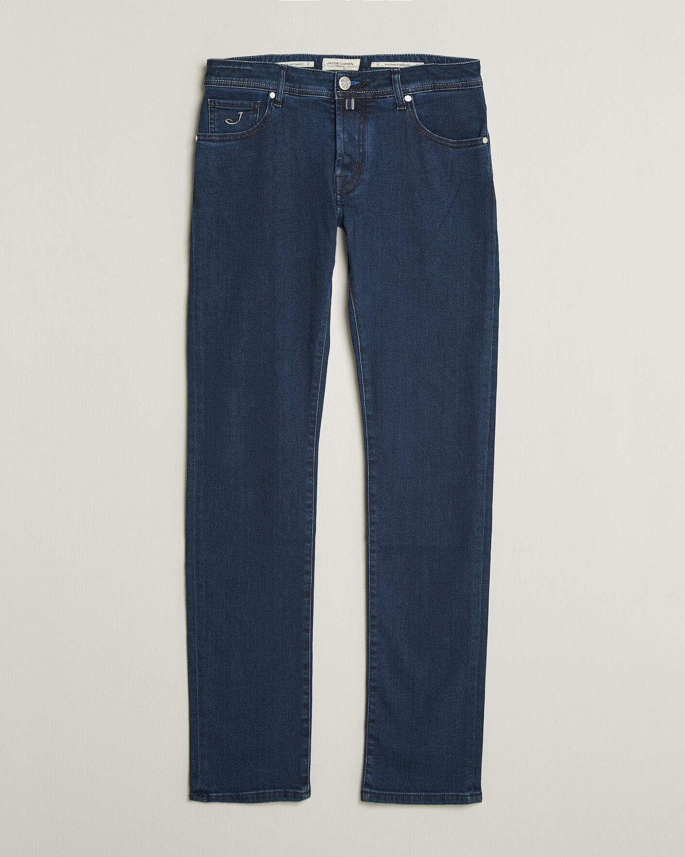 Mies | Farkut | Jacob Cohën | Nick Slim Fit Washed Stretch Jeans Dark Blue