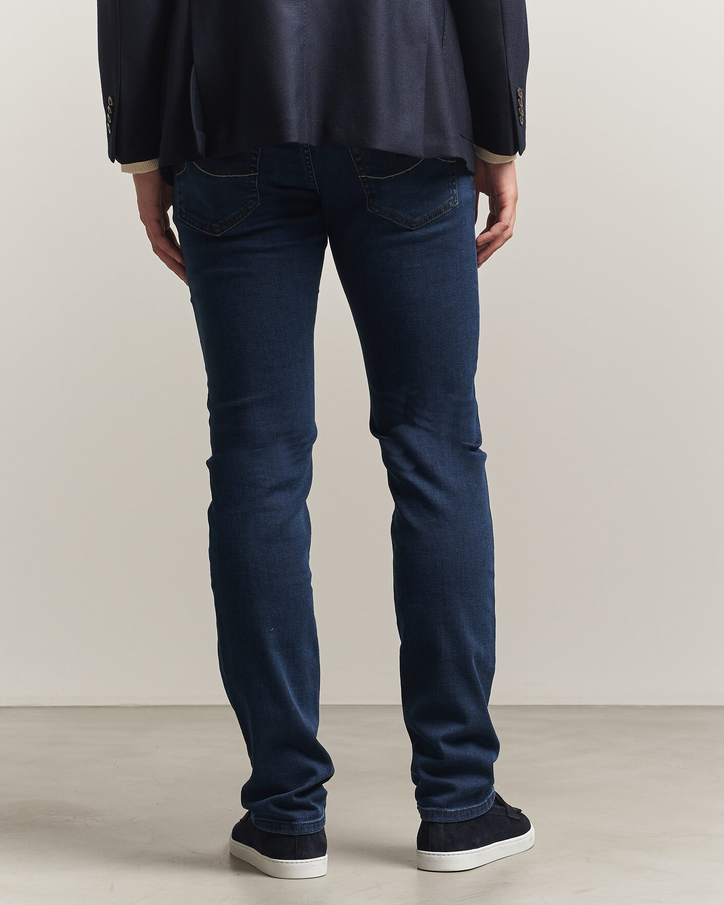Mies | Farkut | Jacob Cohën | Nick Slim Fit Washed Stretch Jeans Dark Blue