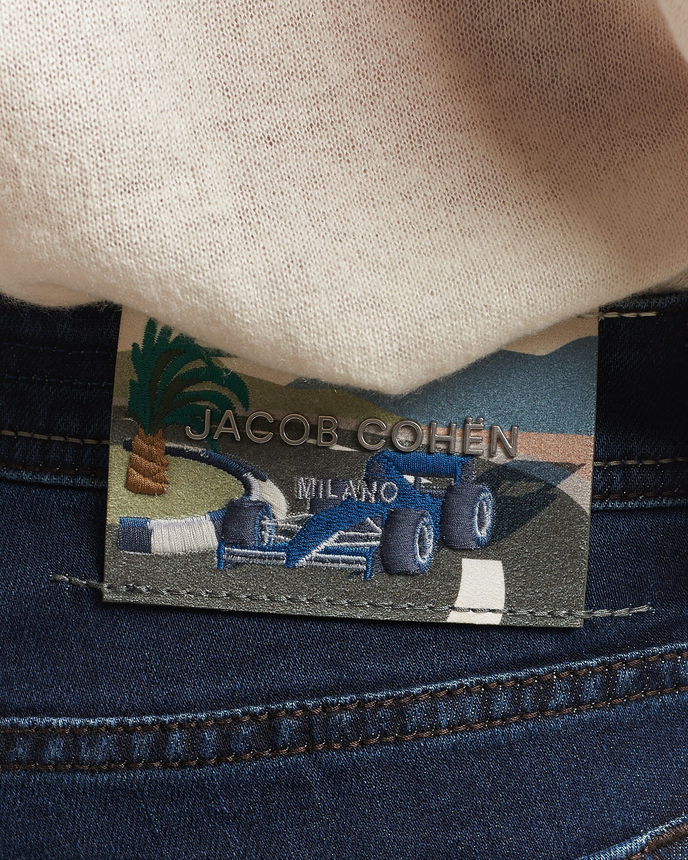 Mies | Farkut | Jacob Cohën | Nick Slim Fit Washed Stretch Jeans Dark Blue