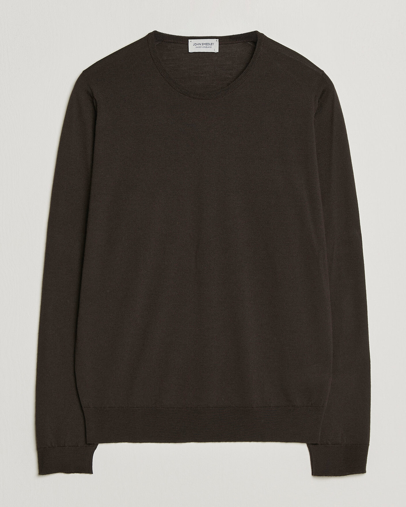 Mies | Puserot | John Smedley | Lundy Extra Fine Merino Crew Neck Faulkner Brown
