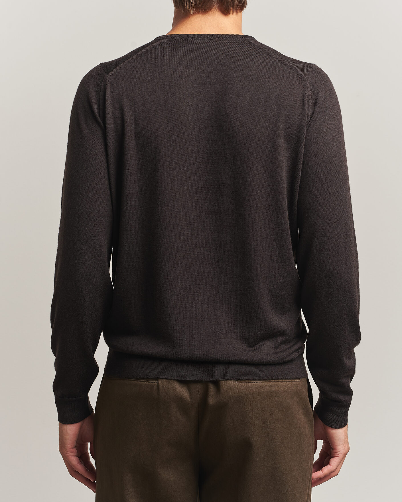 Mies | Puserot | John Smedley | Lundy Extra Fine Merino Crew Neck Faulkner Brown