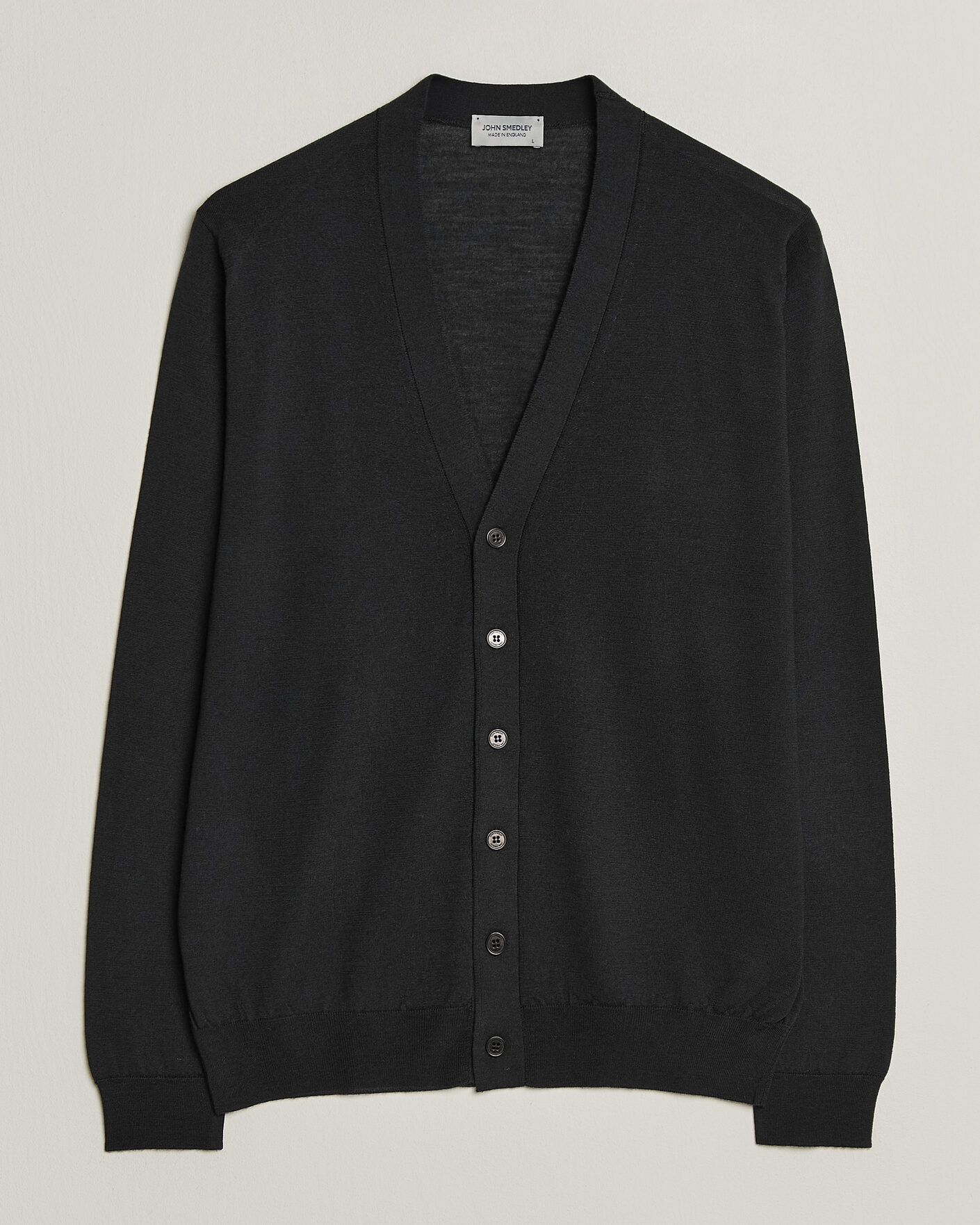 Mies | Puserot | John Smedley | Bradrick Extra Fine Merino Cardigan Black