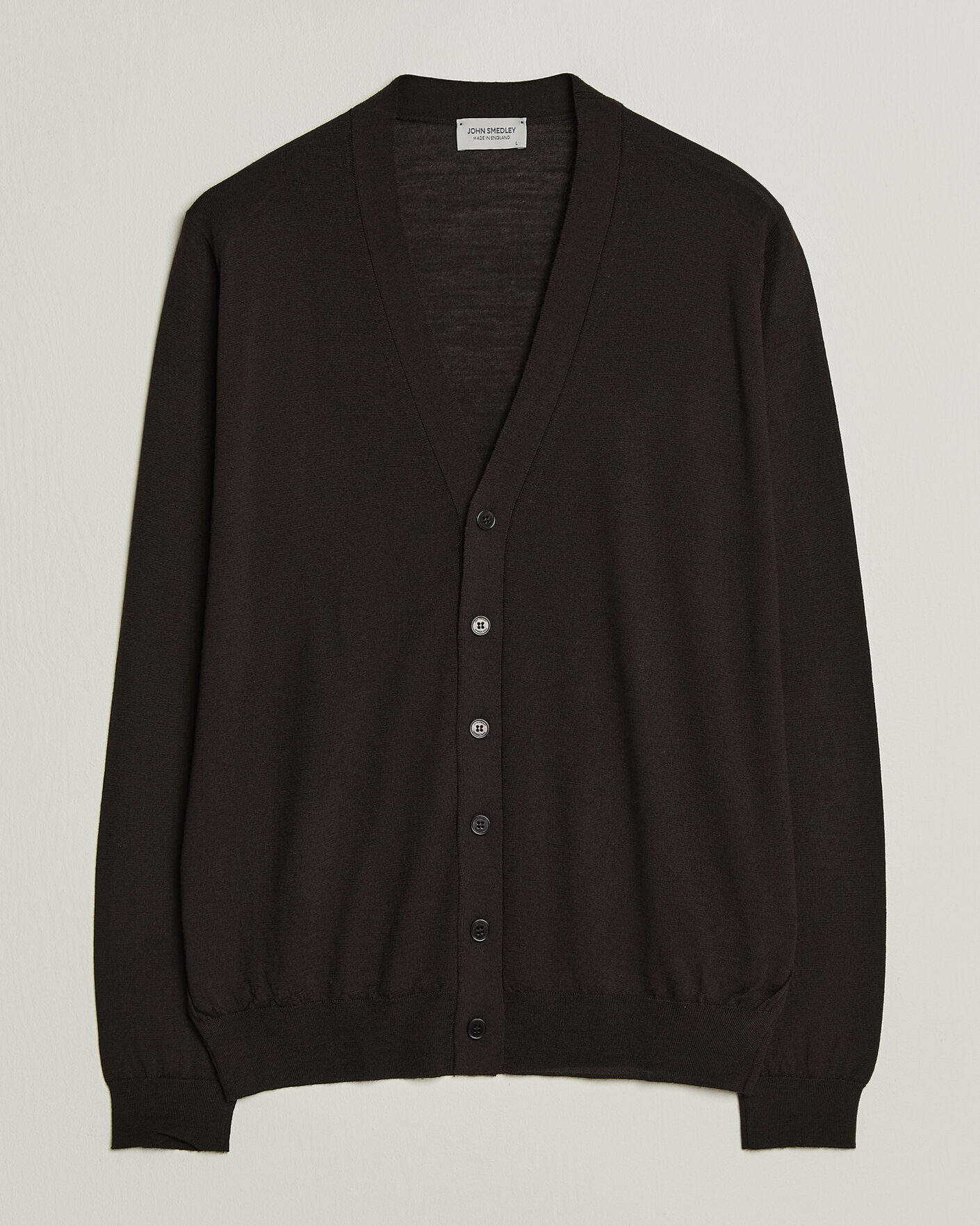 Mies | Puserot | John Smedley | Bradrick Extra Fine Merino Cardigan Faulkner Brown