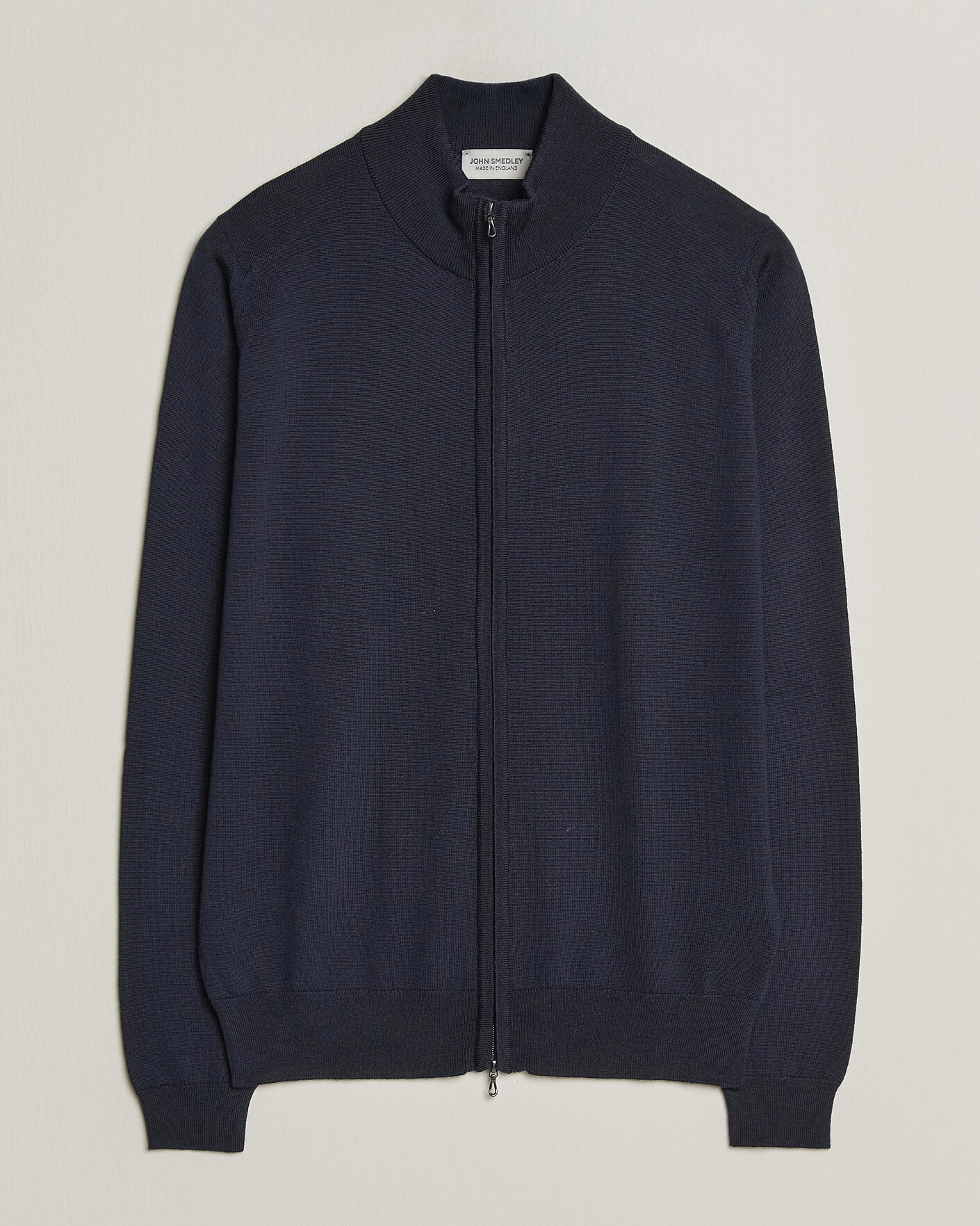 Mies | Puserot | John Smedley | Claygate Extra Fine Merino Full Zip Midnight
