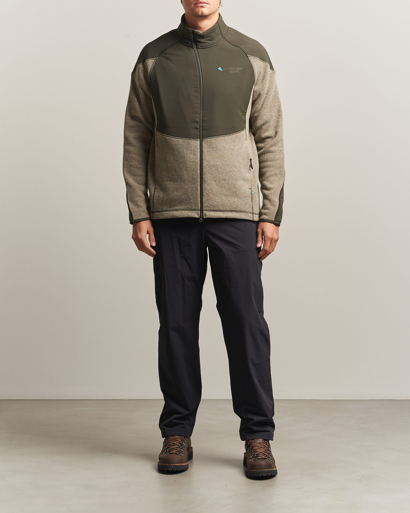 Mies | Puserot | Klättermusen | Balderus Wool Fleece Hood Jacket Rosin Green