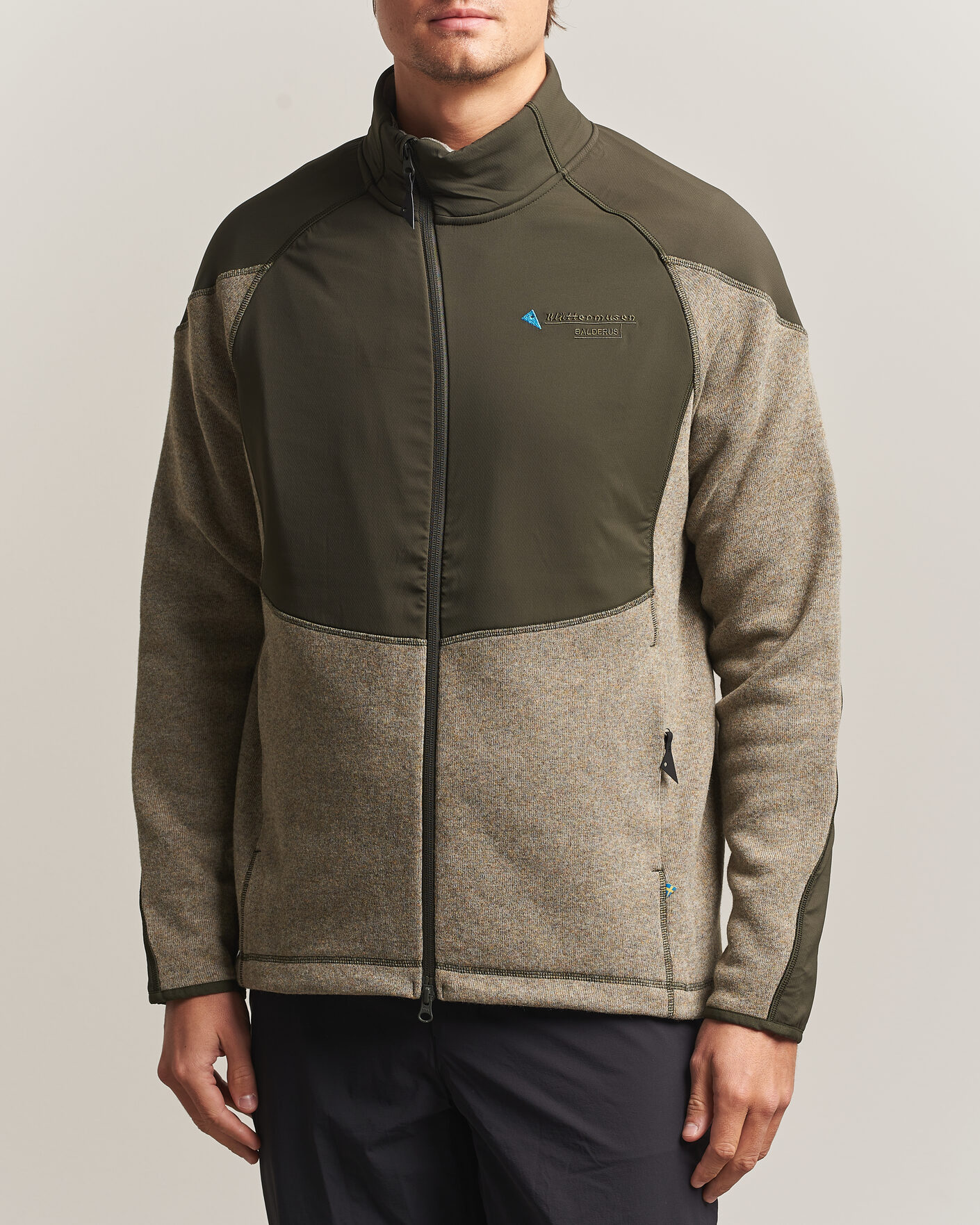 Mies | Puserot | Klättermusen | Balderus Wool Fleece Hood Jacket Rosin Green