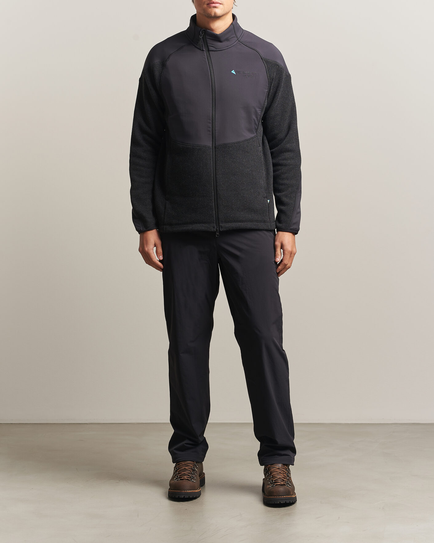 Mies | Puserot | Klättermusen | Balderus Wool Fleece Hood Jacket Black