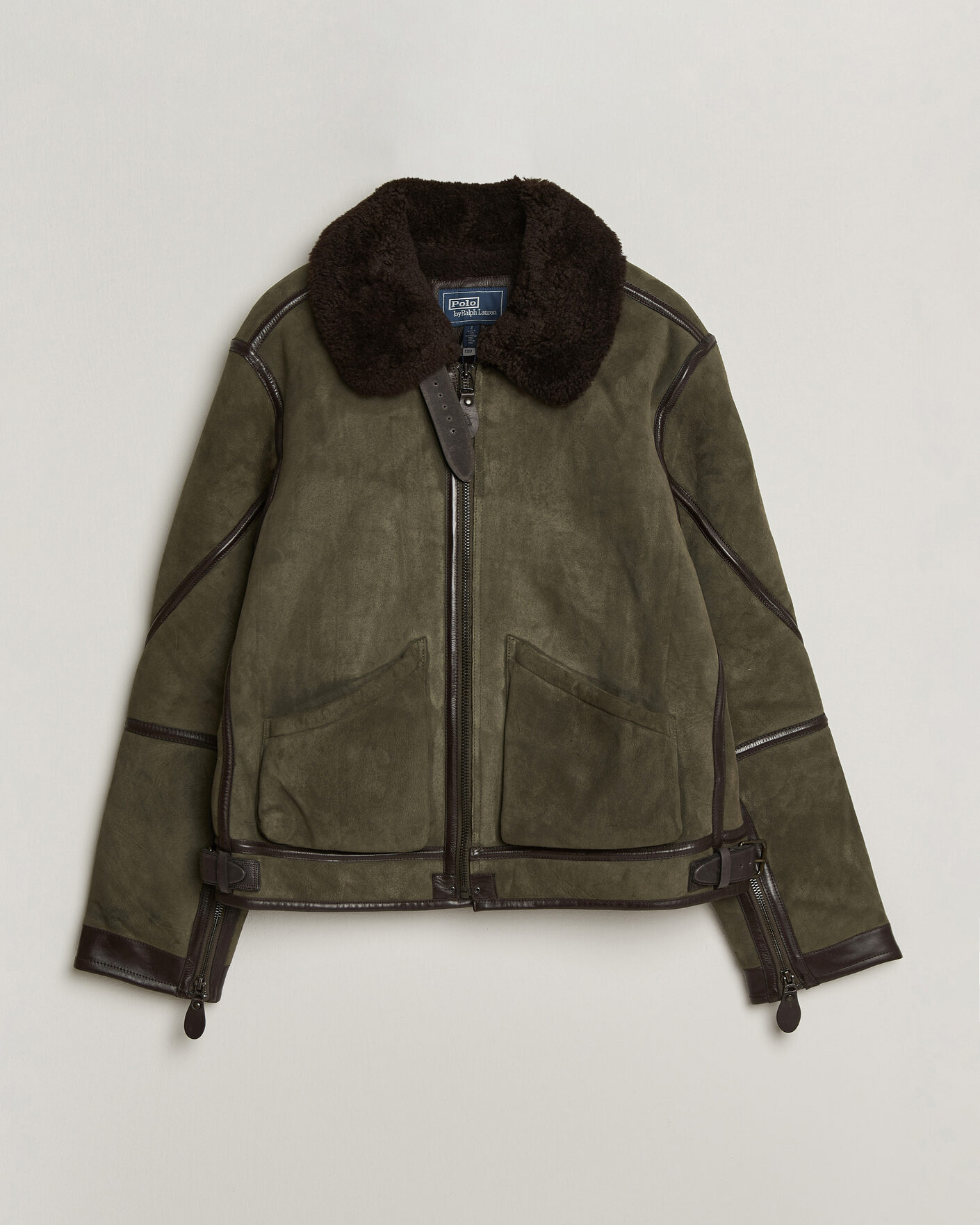 Mies | Takit | Polo Ralph Lauren | Suede Leather Flight Jacket Myrtle Green
