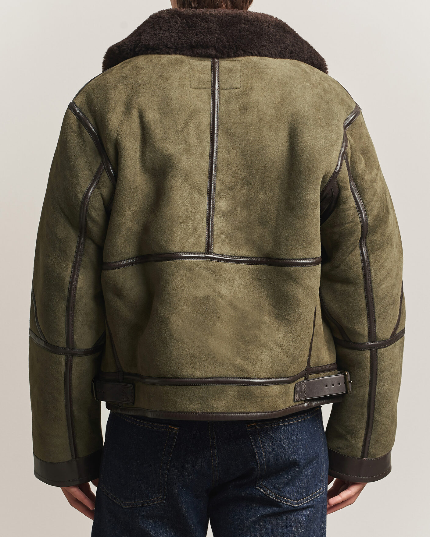 Mies | Takit | Polo Ralph Lauren | Suede Leather Flight Jacket Myrtle Green