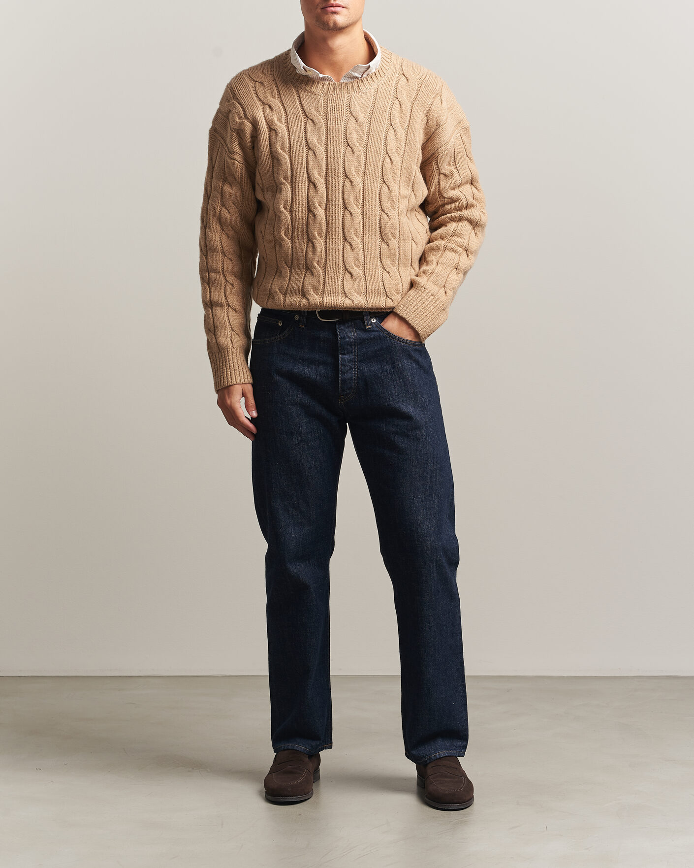 Mies | Puserot | Polo Ralph Lauren | Exploded Cabel Sweater Camel Melange