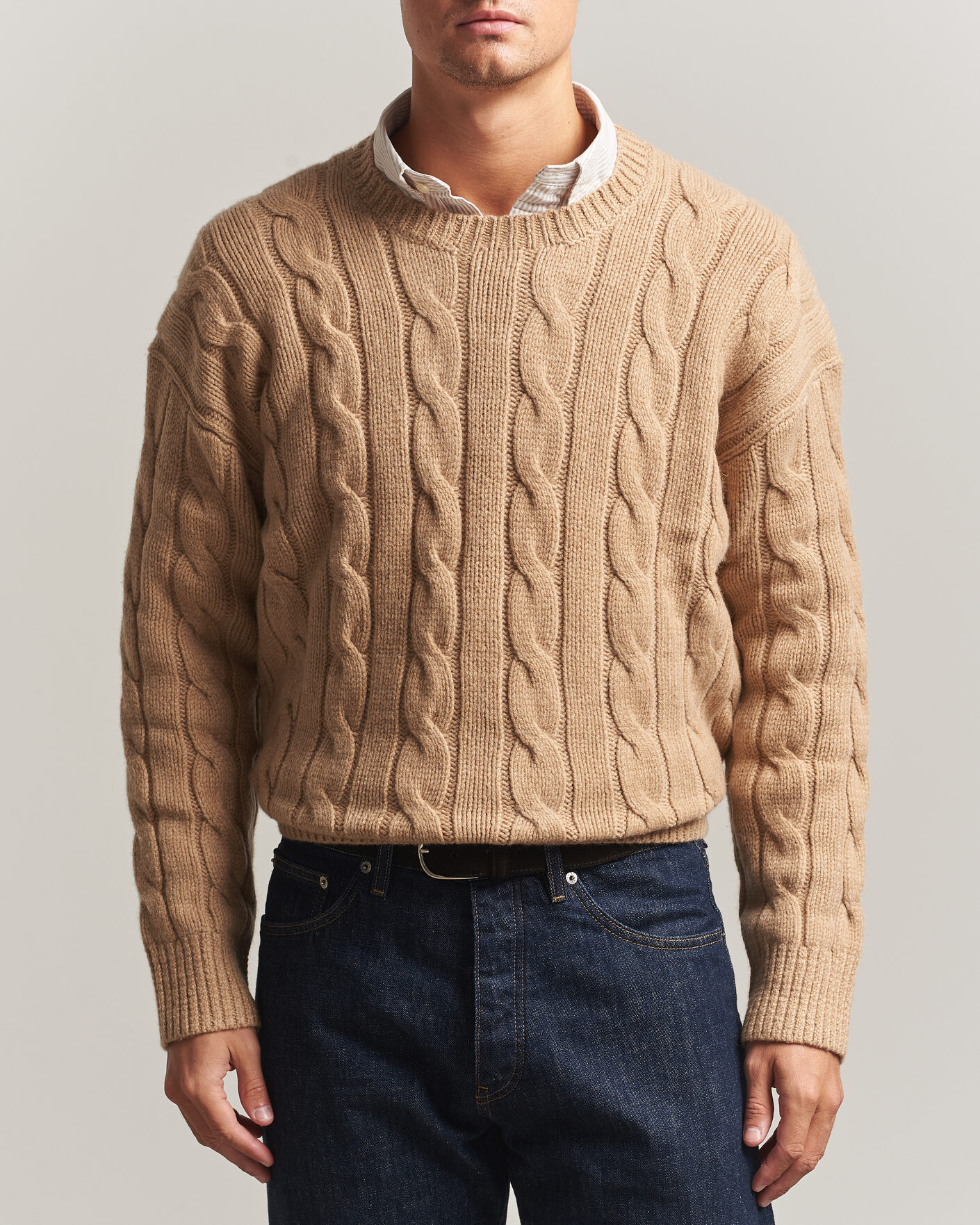 Mies | Puserot | Polo Ralph Lauren | Exploded Cabel Sweater Camel Melange
