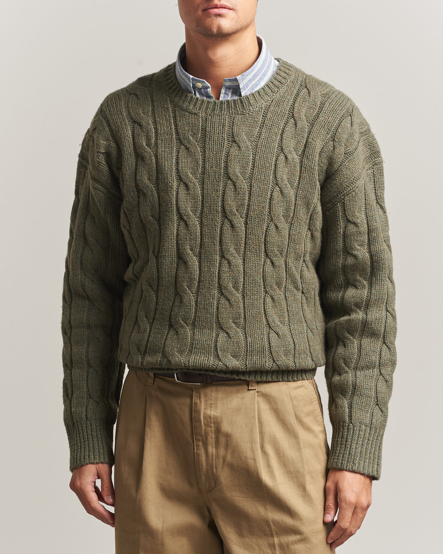 Mies | Puserot | Polo Ralph Lauren | Exploded Cabel Sweater Treron Olive