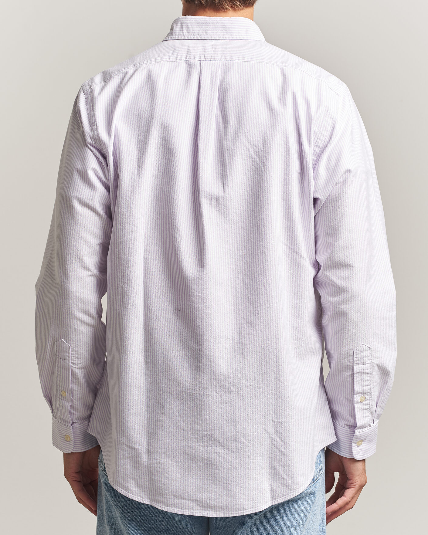 Mies | Kauluspaidat | Polo Ralph Lauren | Custom Fit Striped Oxford Shirt Lilac/White