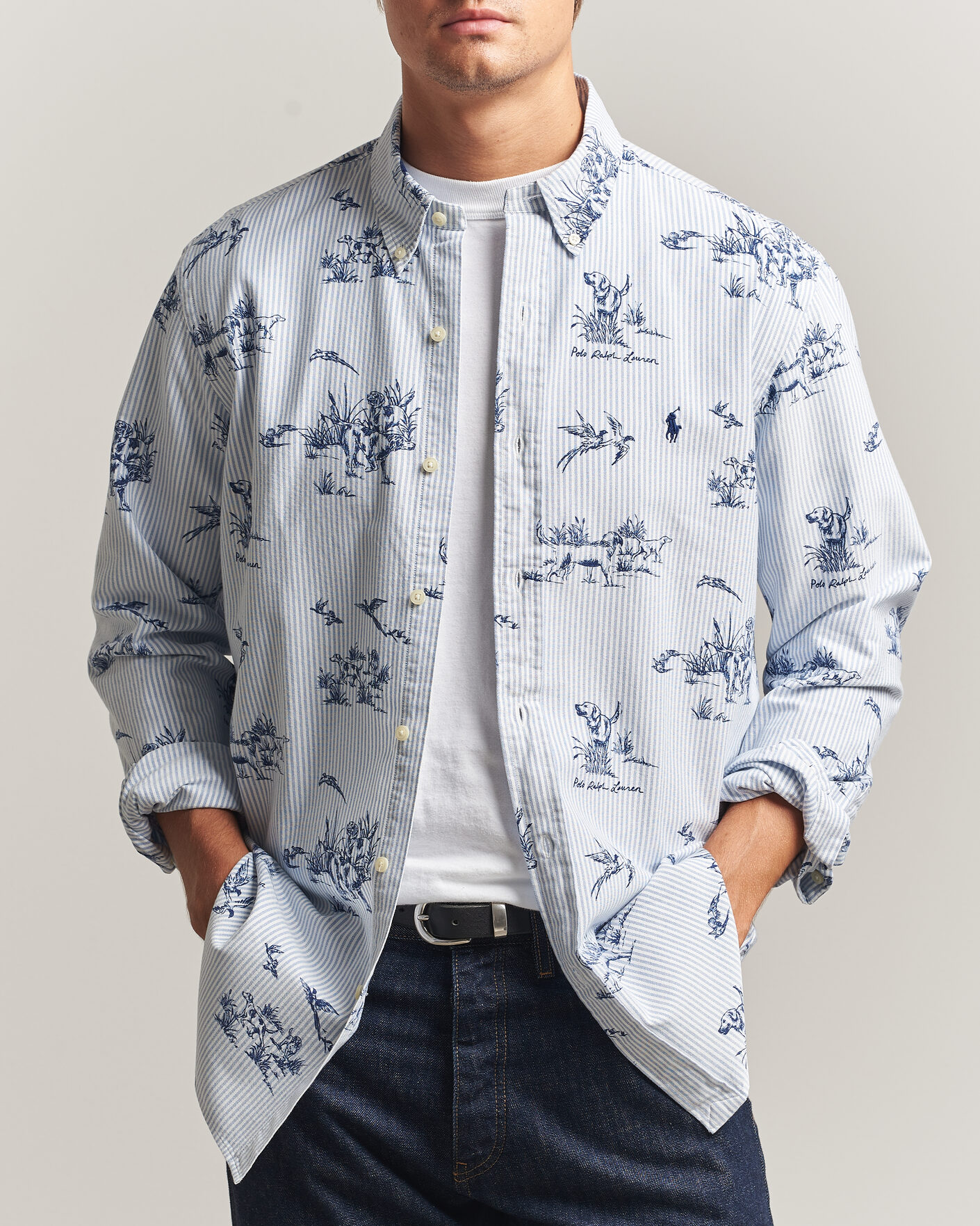 Mies | Kauluspaidat | Polo Ralph Lauren | Custom Fit Printed Oxford Shirt Field & Pheasant