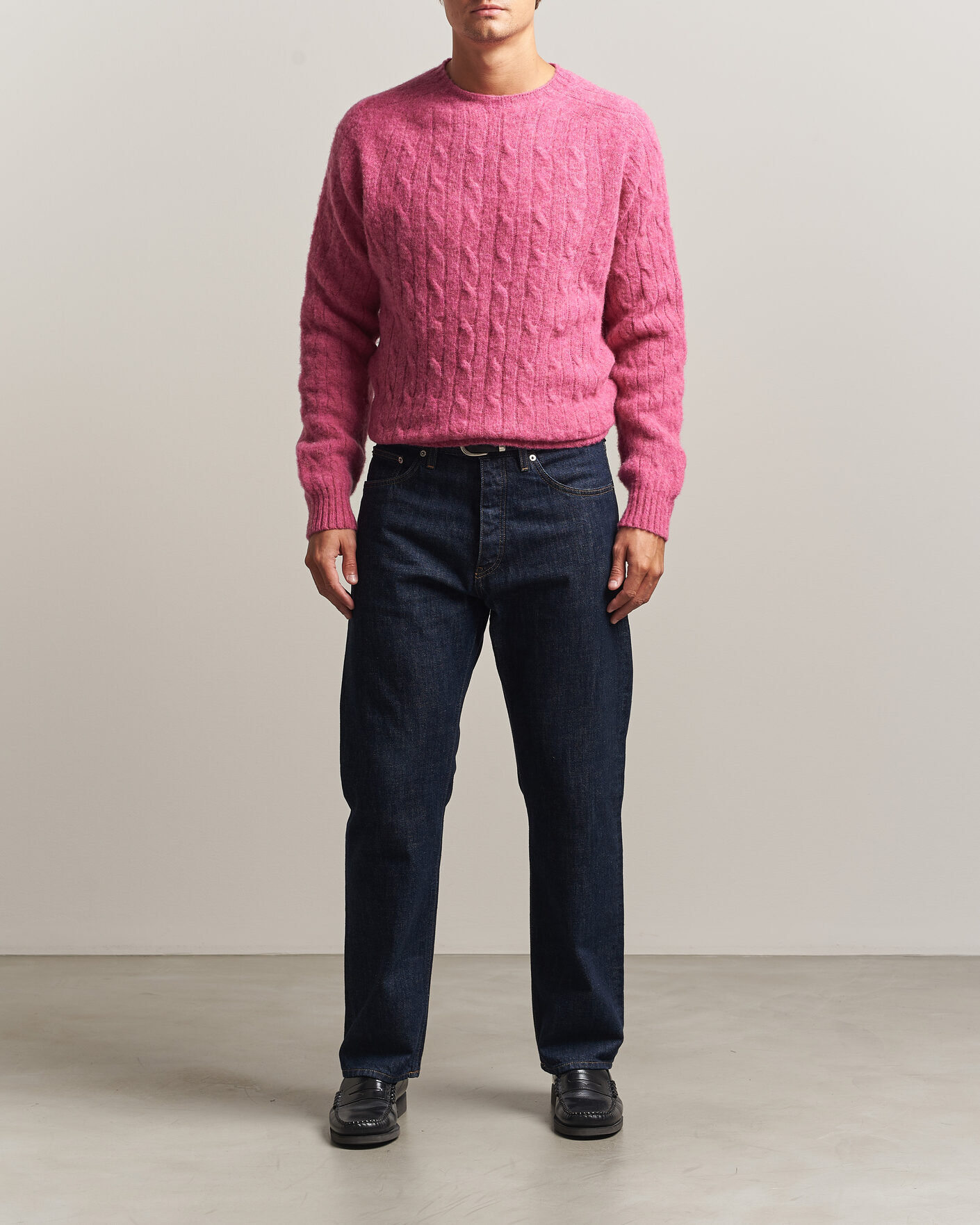 Mies | Puserot | Polo Ralph Lauren | Shaggy Cable Merino Pullover Thulian Pink Heather