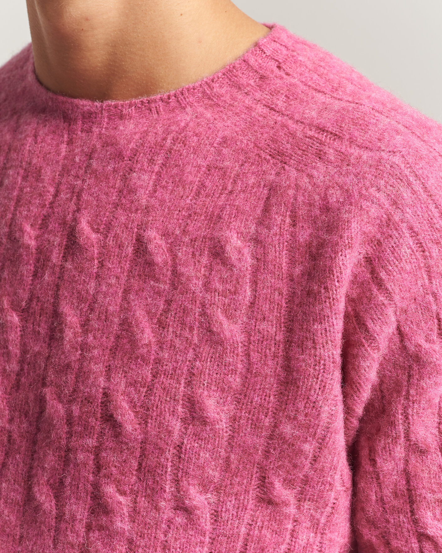 Mies | Puserot | Polo Ralph Lauren | Shaggy Cable Merino Pullover Thulian Pink Heather