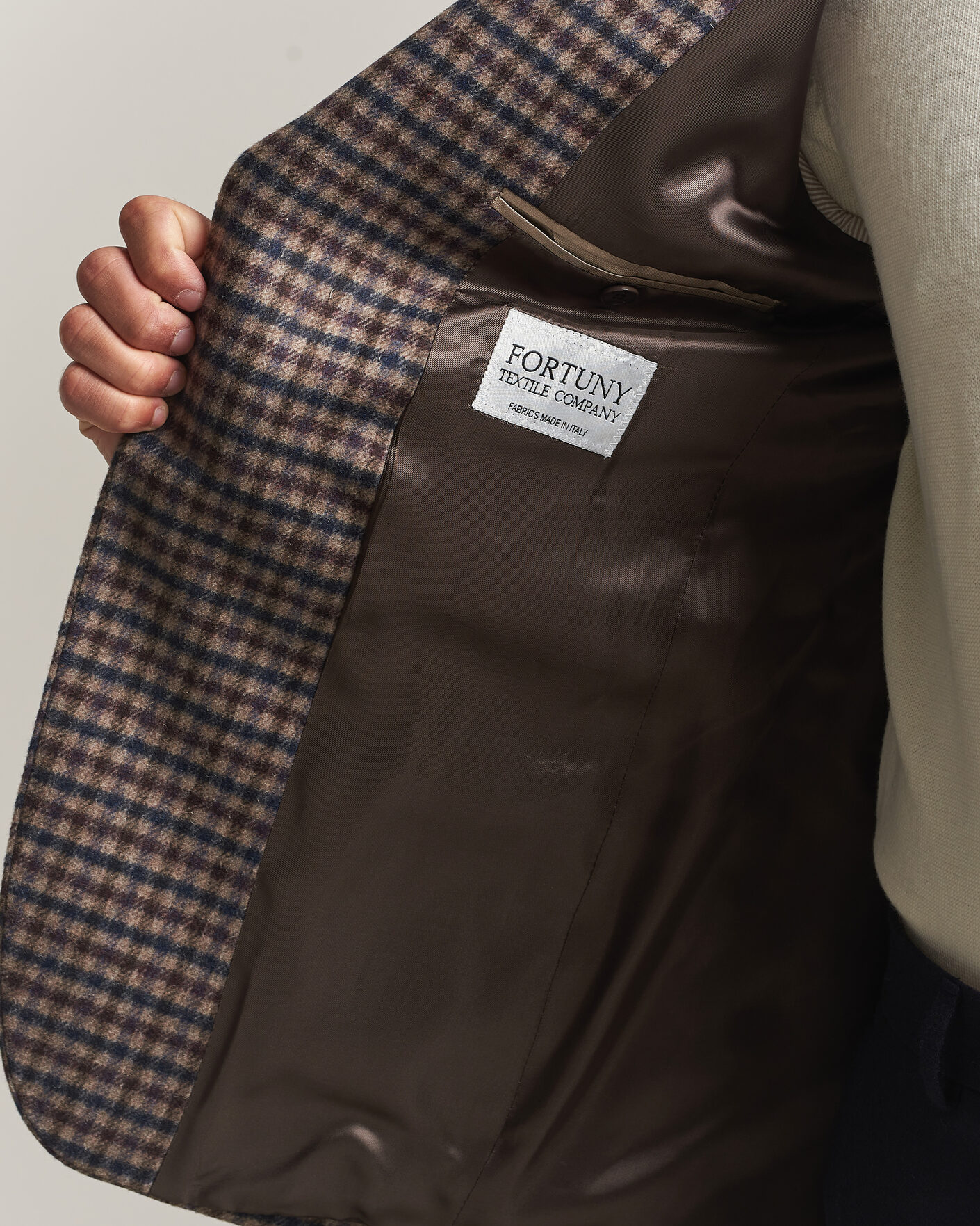 Mies | Pikkutakit | Morris | Soft Check Blazer Brown