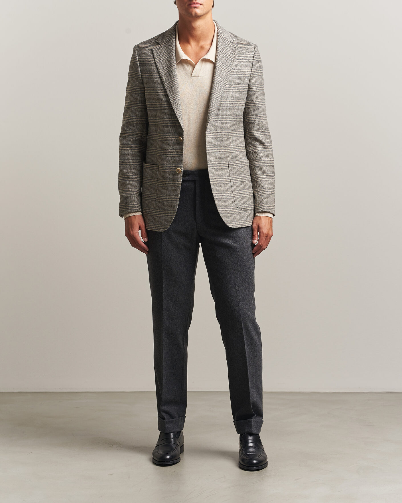 Mies | Pikkutakit | Morris | Soft Glencheck Blazer Brown