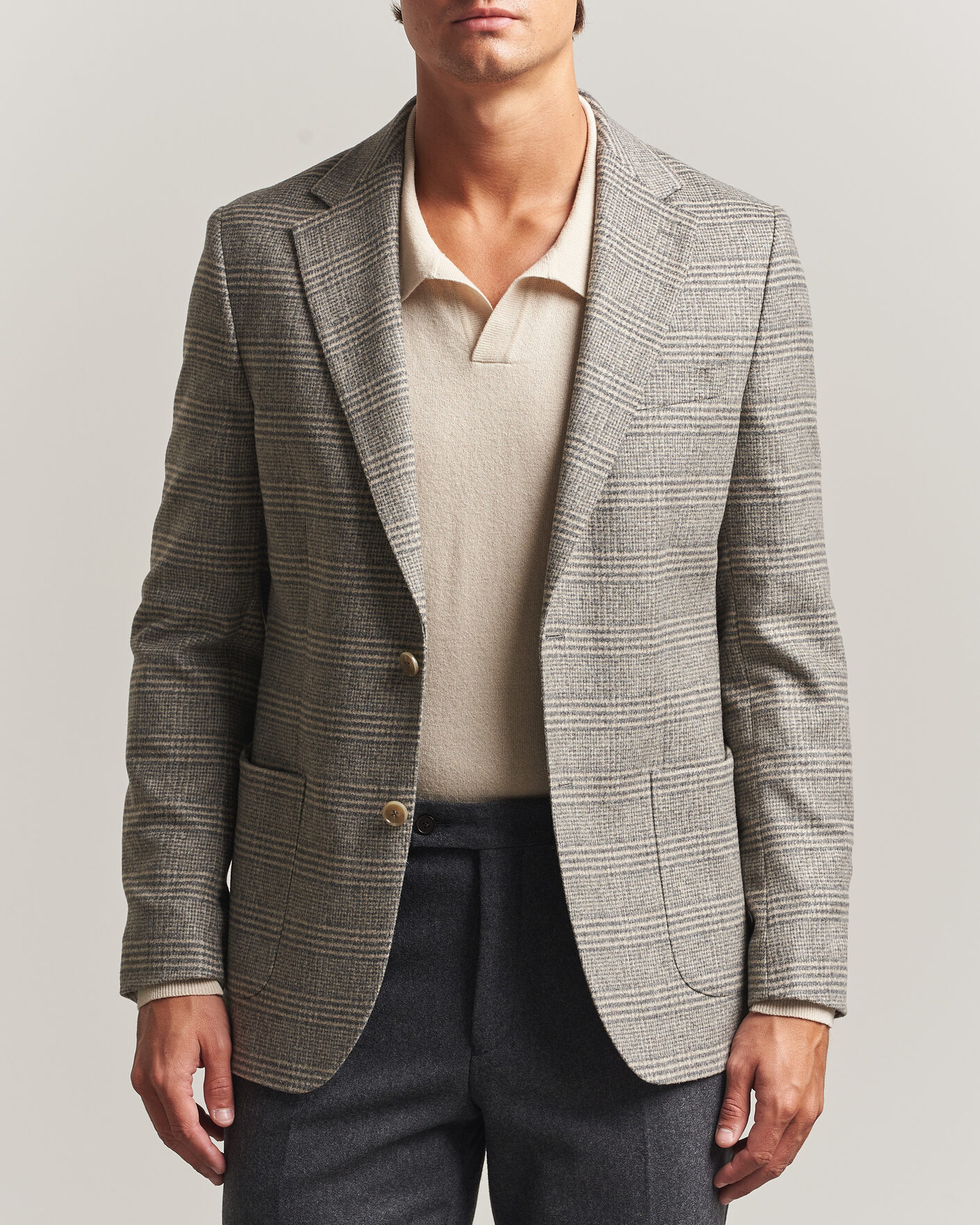 Mies | Pikkutakit | Morris | Soft Glencheck Blazer Brown