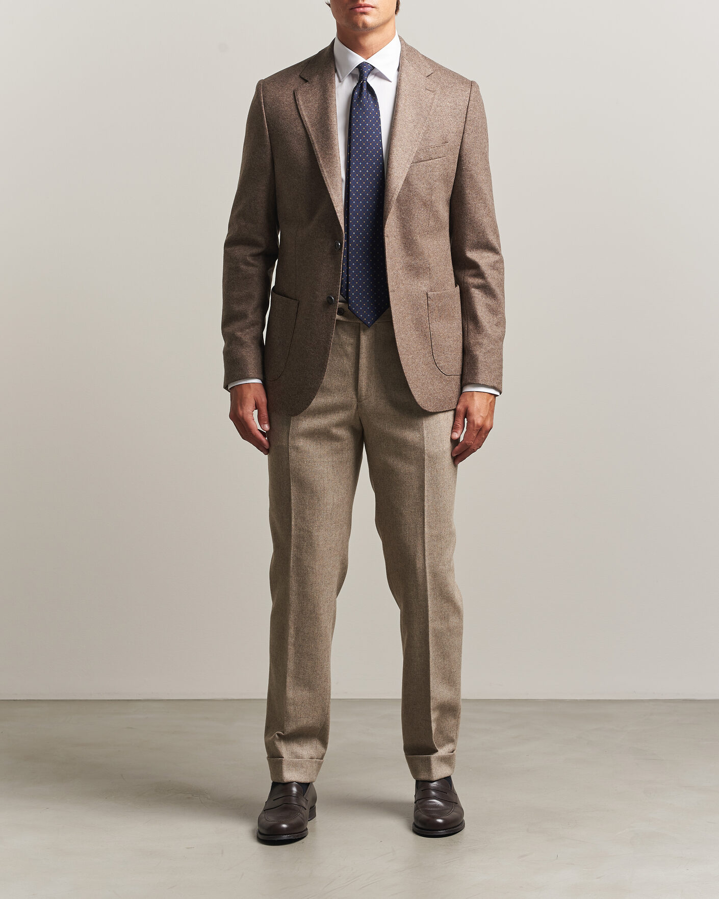 Mies | Pikkutakit | Morris | Wool Jersey Blazer Brown