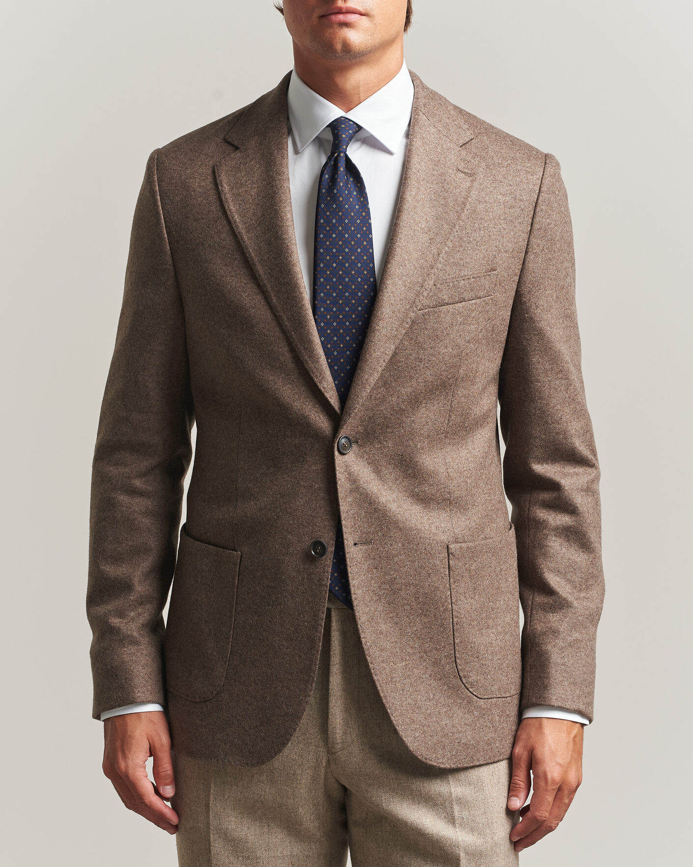 Mies | Pikkutakit | Morris | Wool Jersey Blazer Brown