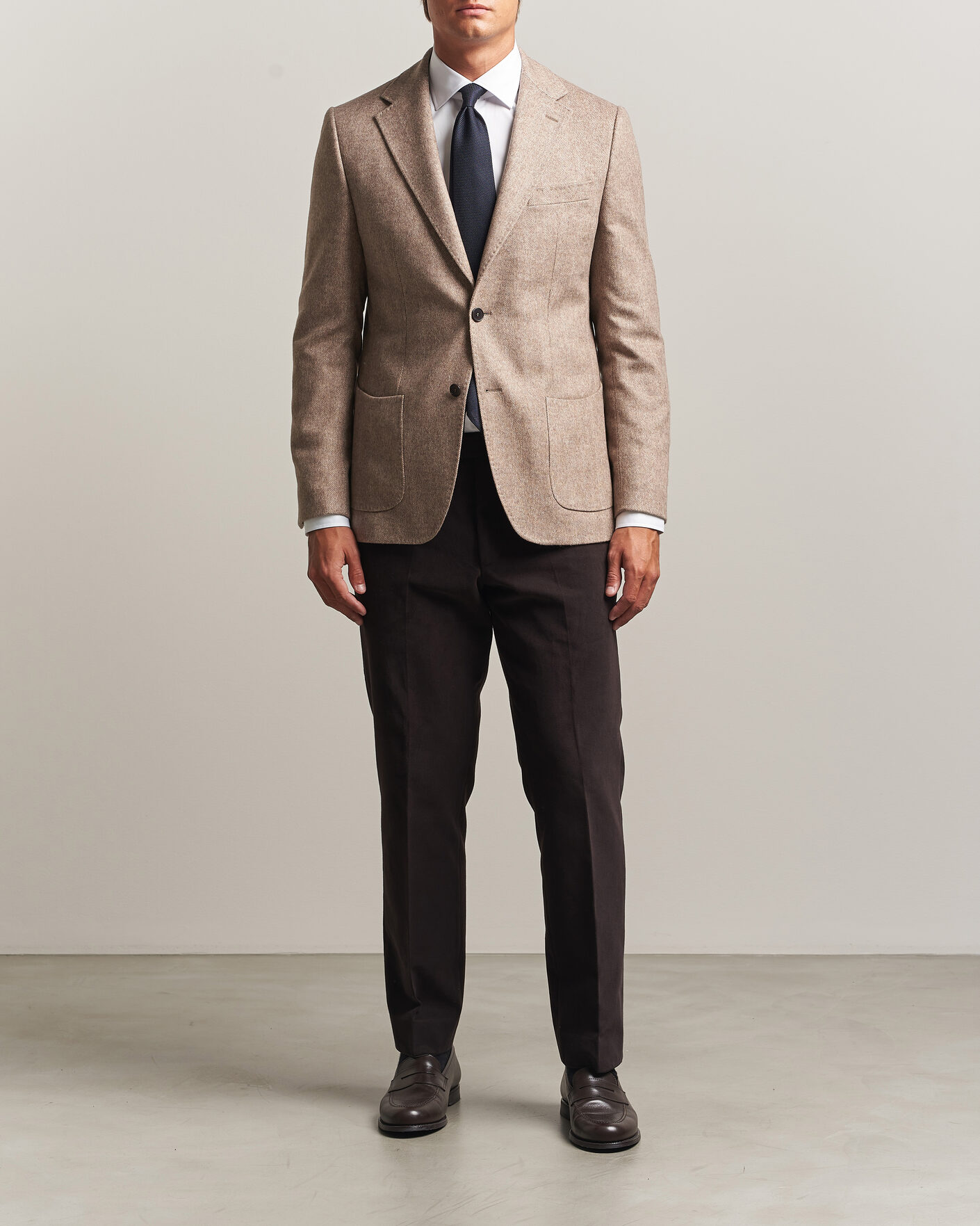 Mies | Pikkutakit | Morris | Soft Herringbone Blazer Khaki