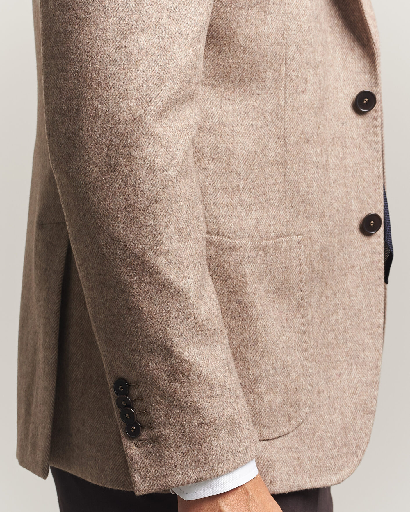 Mies | Pikkutakit | Morris | Soft Herringbone Blazer Khaki