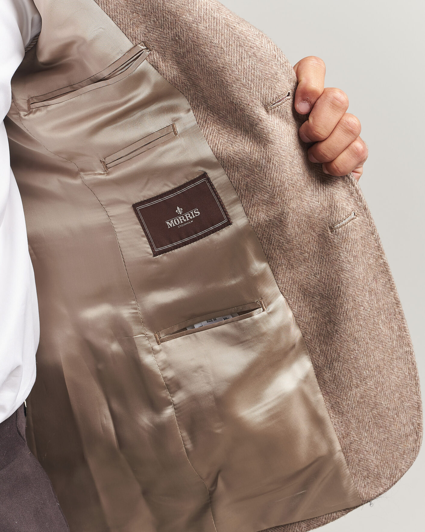 Mies | Pikkutakit | Morris | Soft Herringbone Blazer Khaki