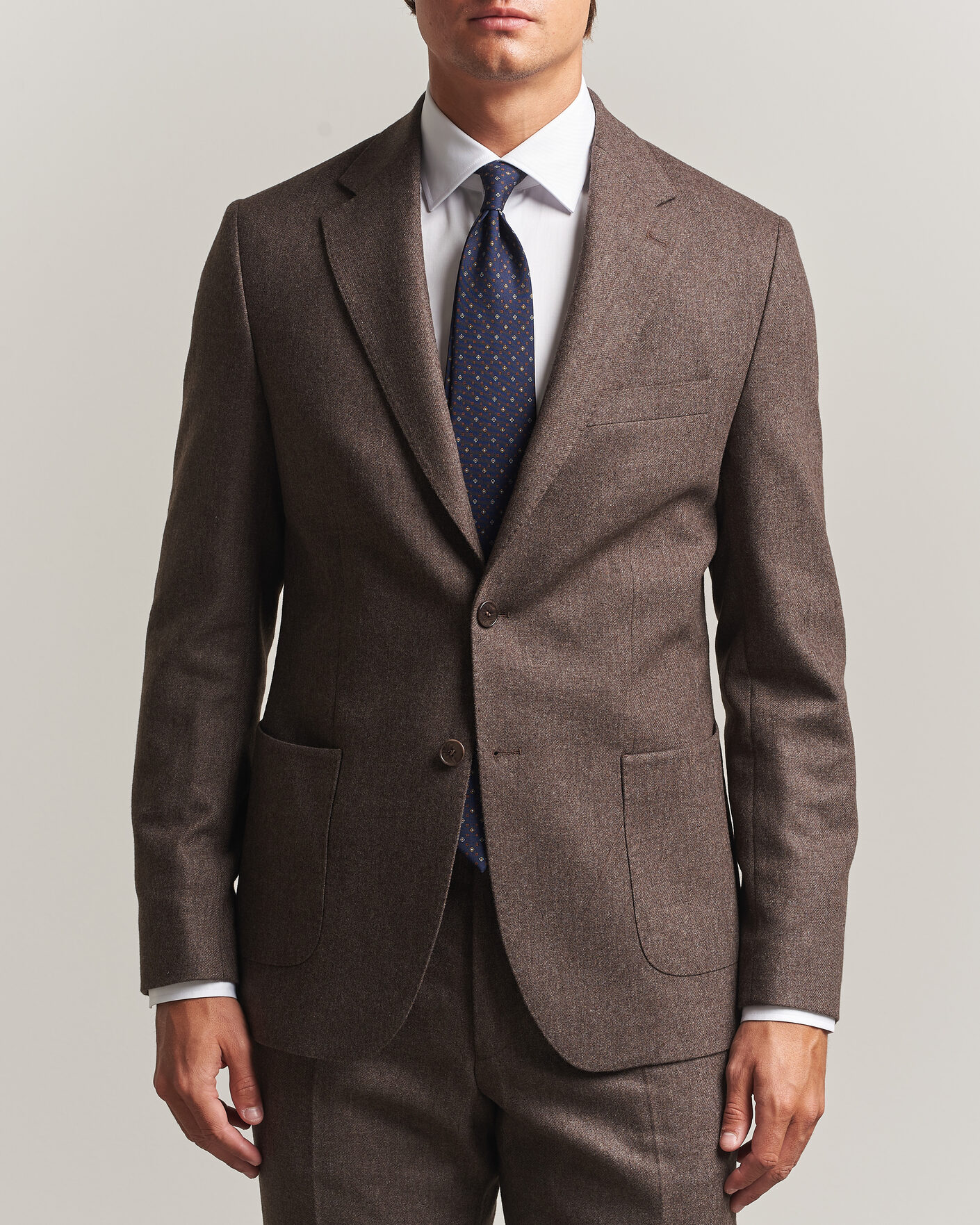 Mies | Pikkutakit | Morris | Flannel Suit Blazer Brown