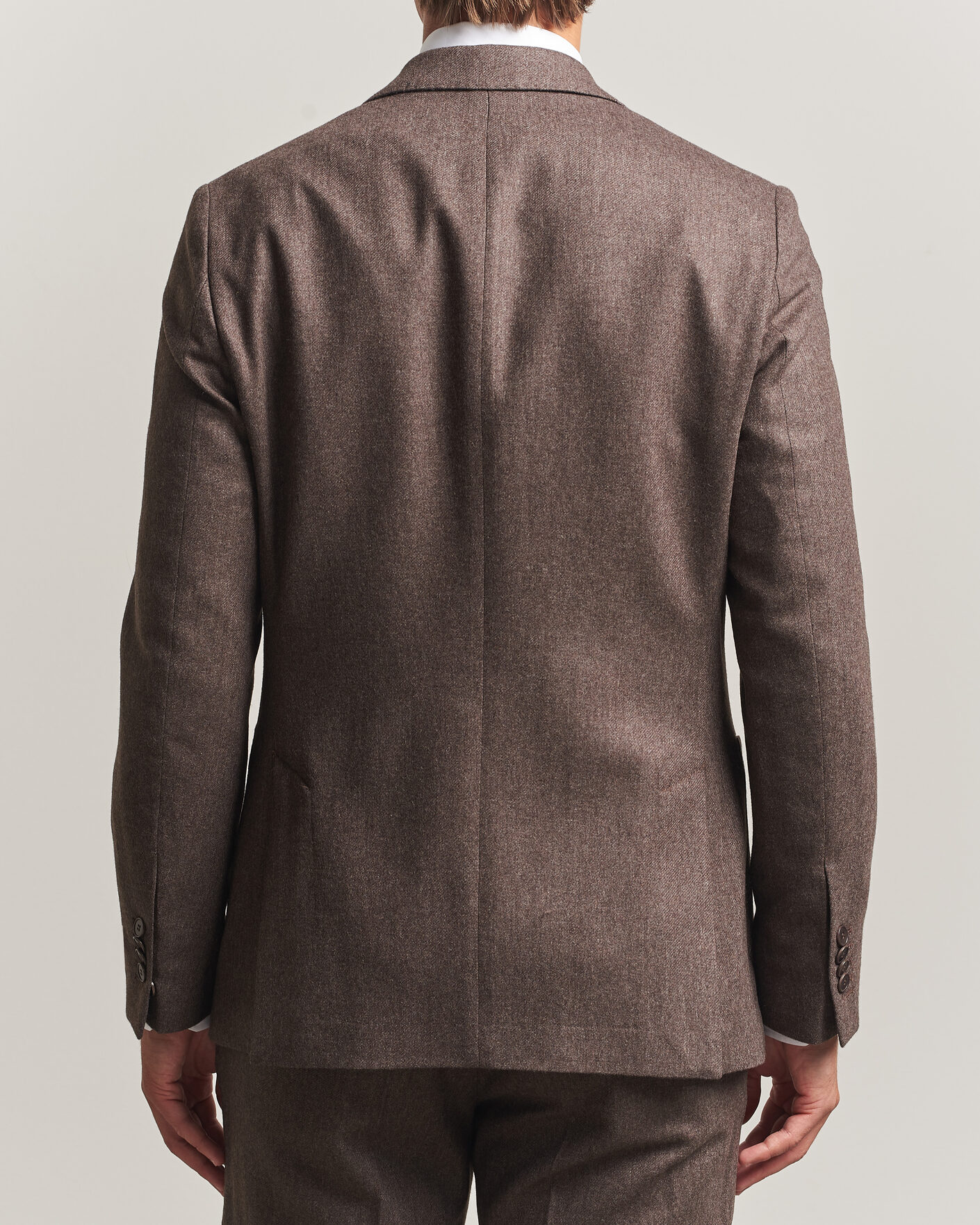 Mies | Pikkutakit | Morris | Flannel Suit Blazer Brown