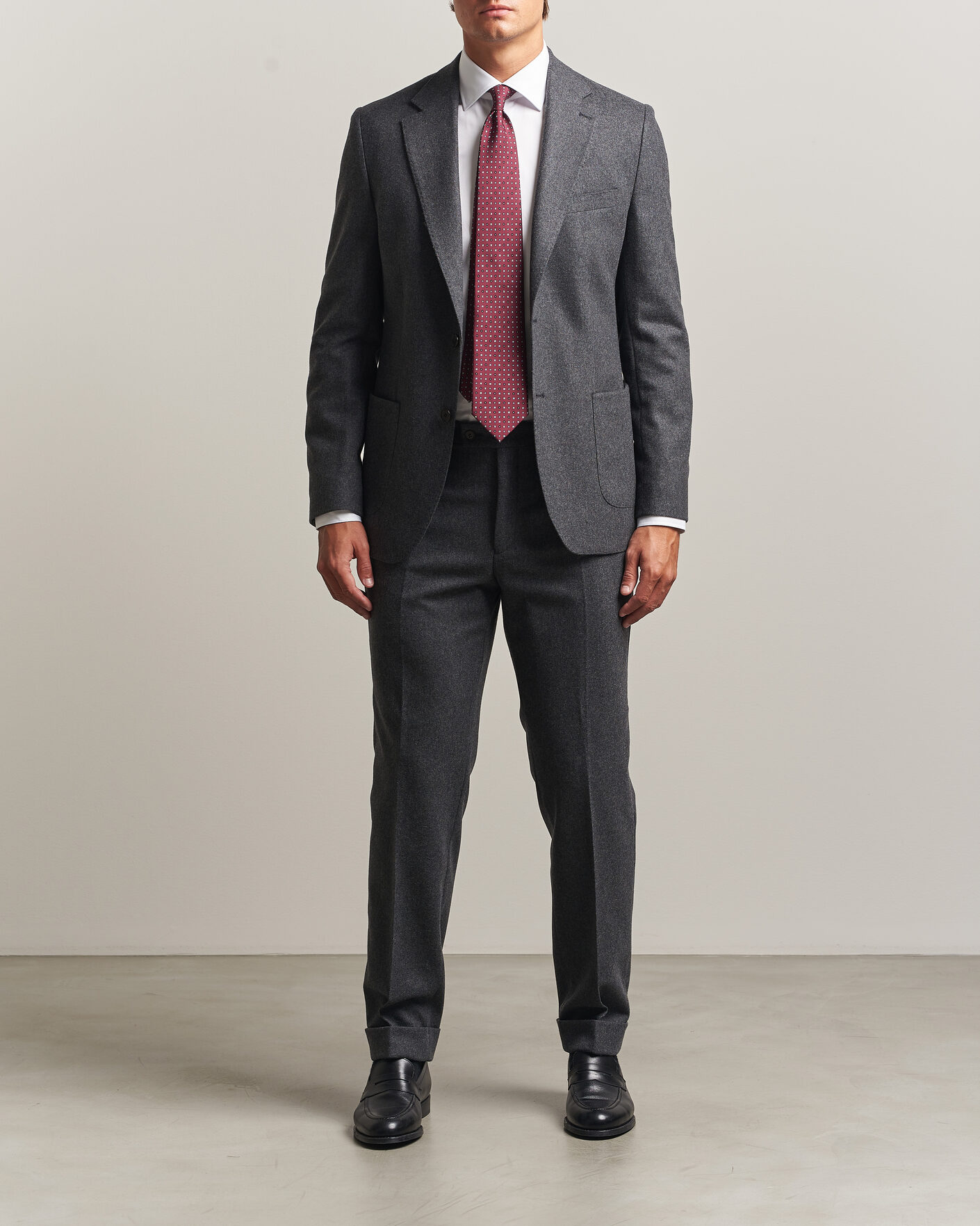 Mies | Pikkutakit | Morris | Flannel Suit Blazer Grey