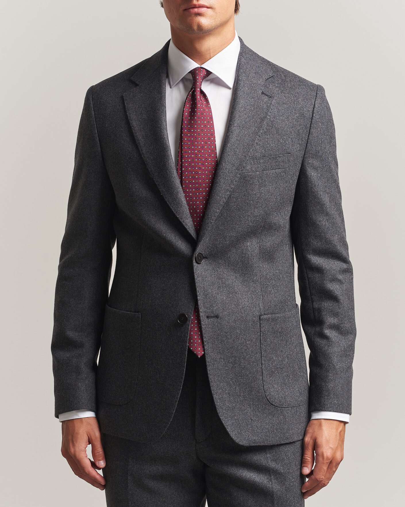 Mies | Pikkutakit | Morris | Flannel Suit Blazer Grey