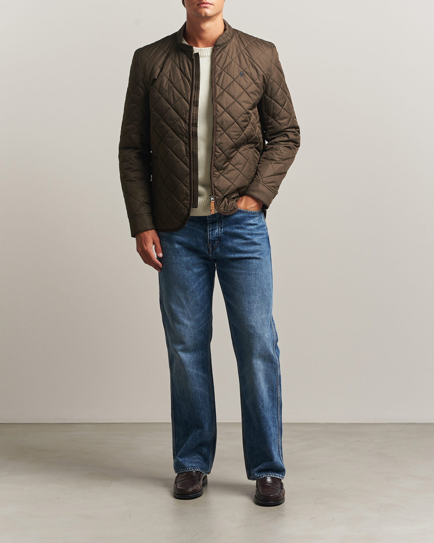 Mies | Takit | Morris | Teddy Quilted Jacket Brown