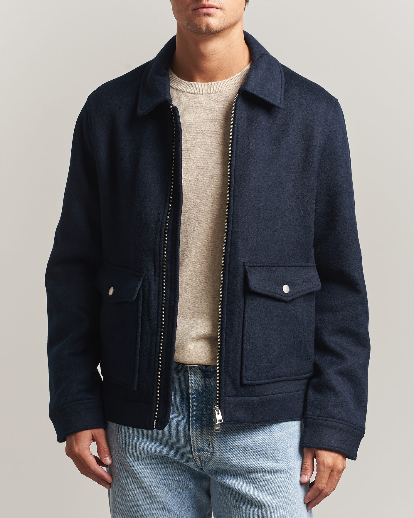 Mies | Takit | Morris | Wallace Wool Jacket Blue