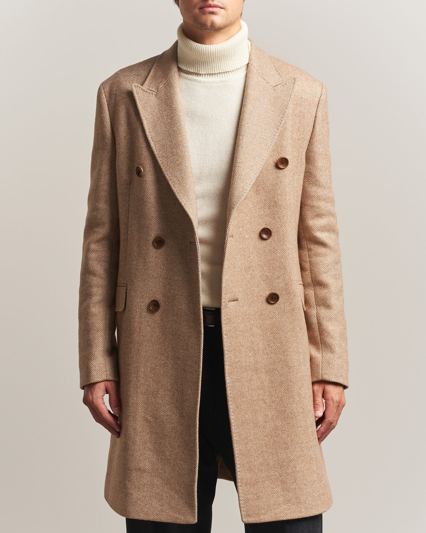 Mies | Takit | Morris | Herringbone DB Coat Camel