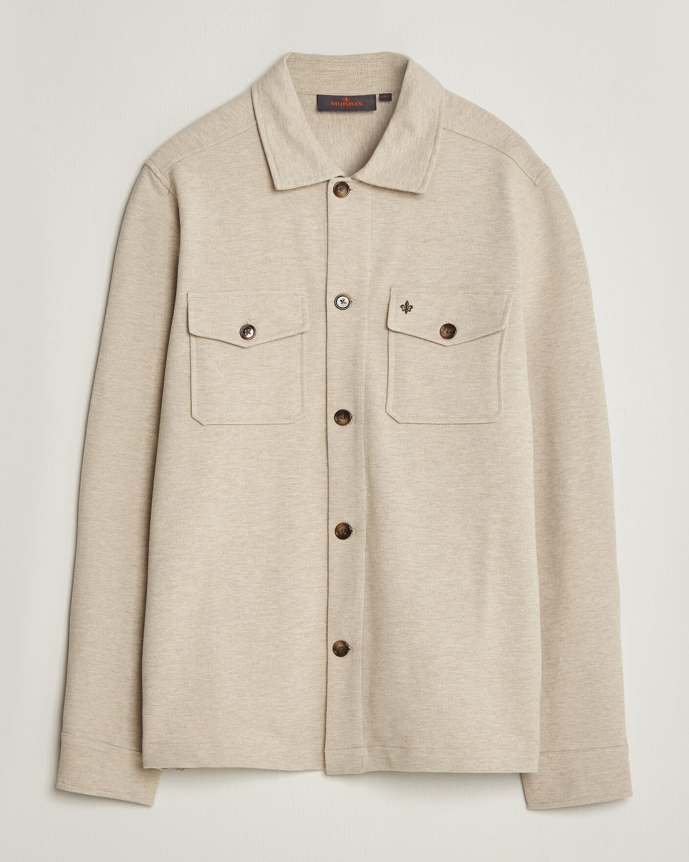 Mies | Kauluspaidat | Morris | Andrew Jersey Overshirt Khaki