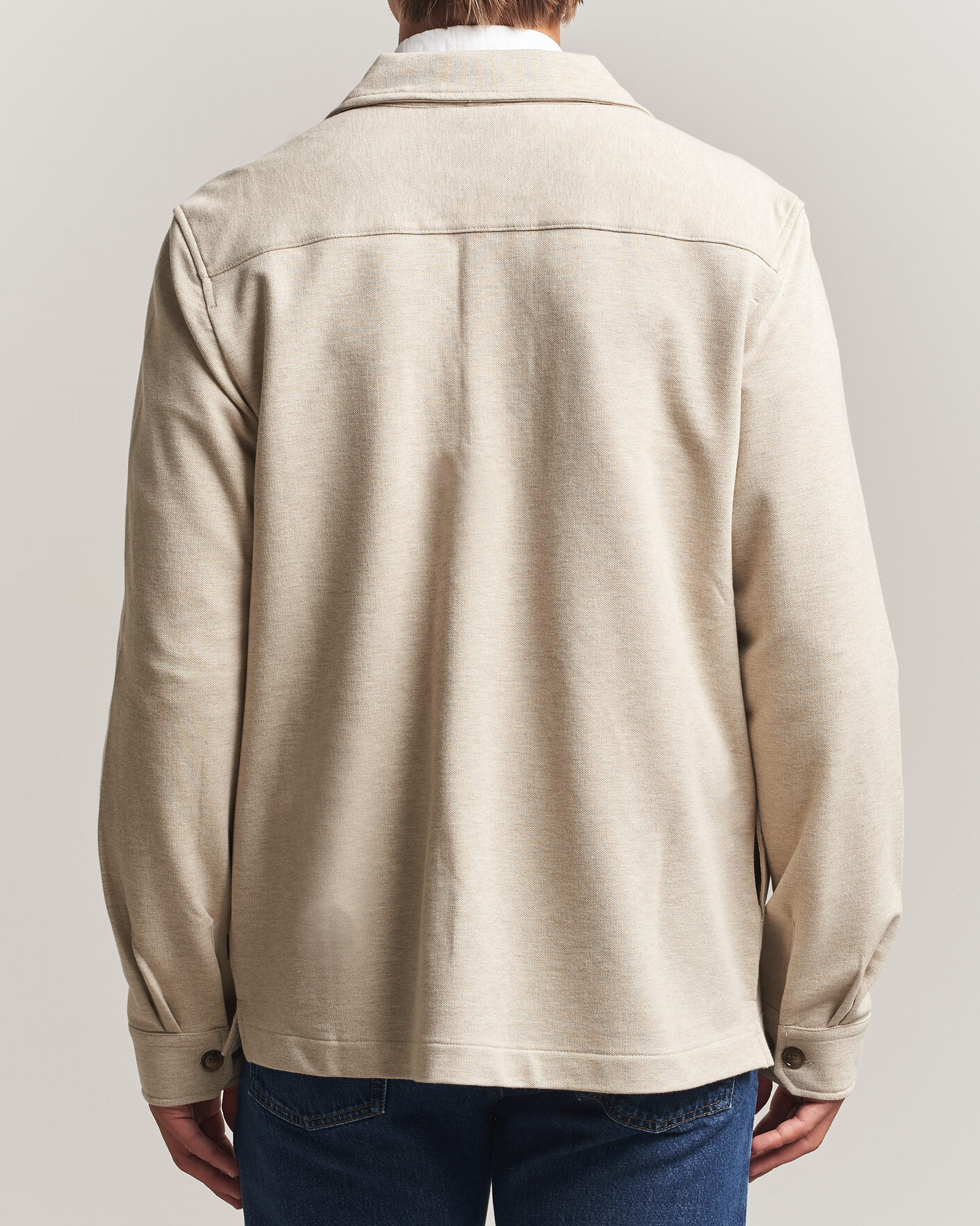 Mies | Kauluspaidat | Morris | Andrew Jersey Overshirt Khaki