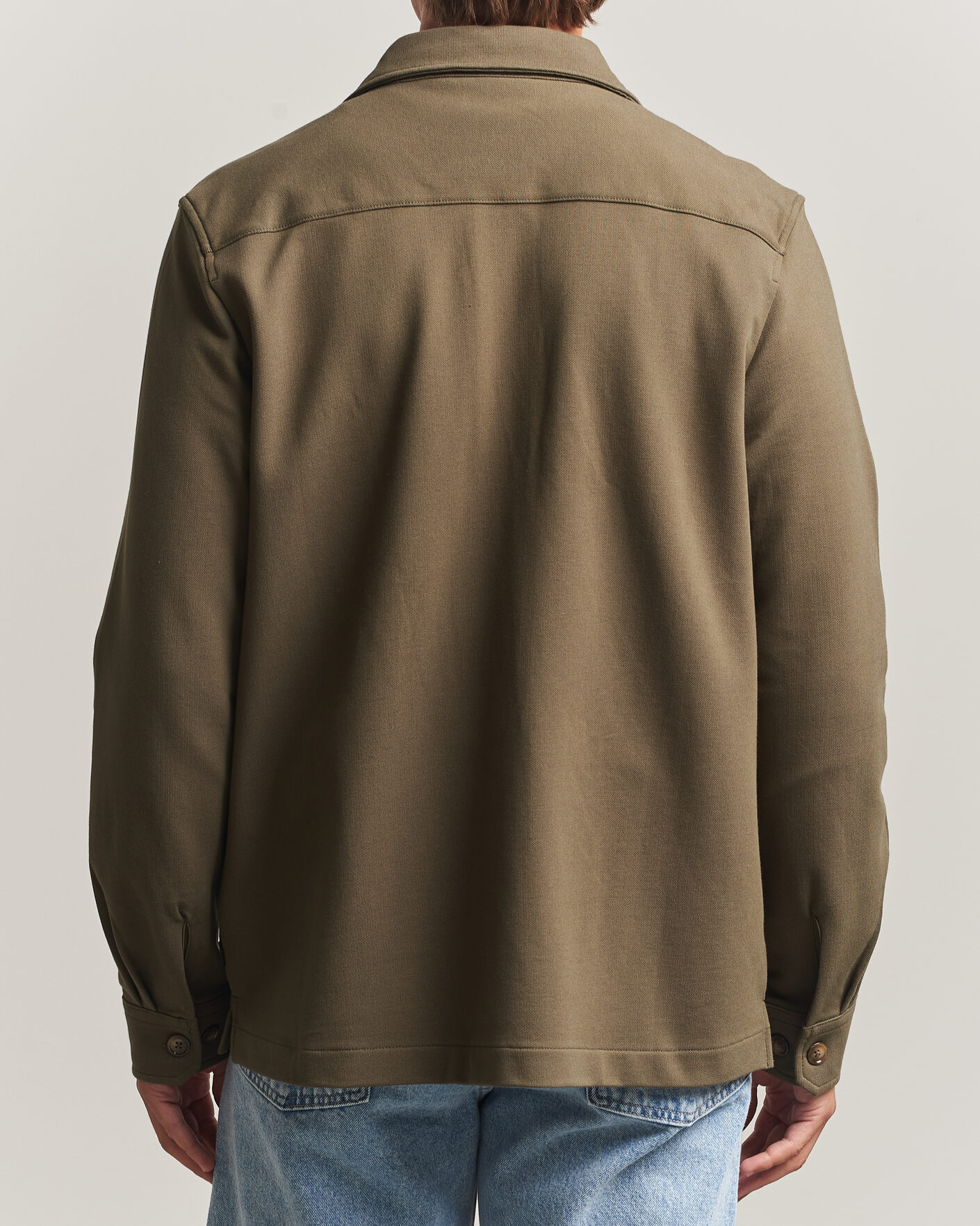 Mies | Kauluspaidat | Morris | Andrew Jersey Overshirt Olive
