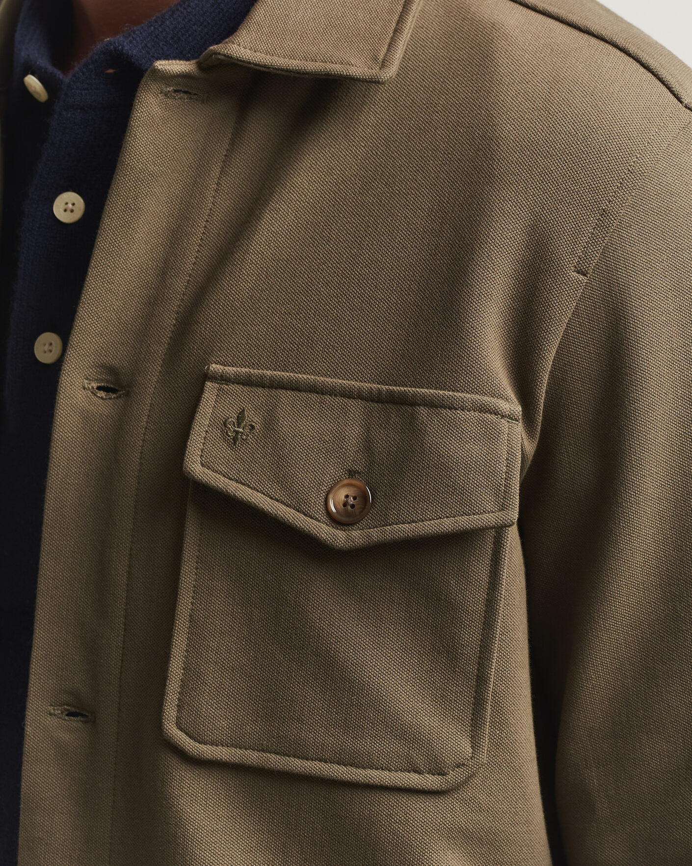 Mies | Kauluspaidat | Morris | Andrew Jersey Overshirt Olive