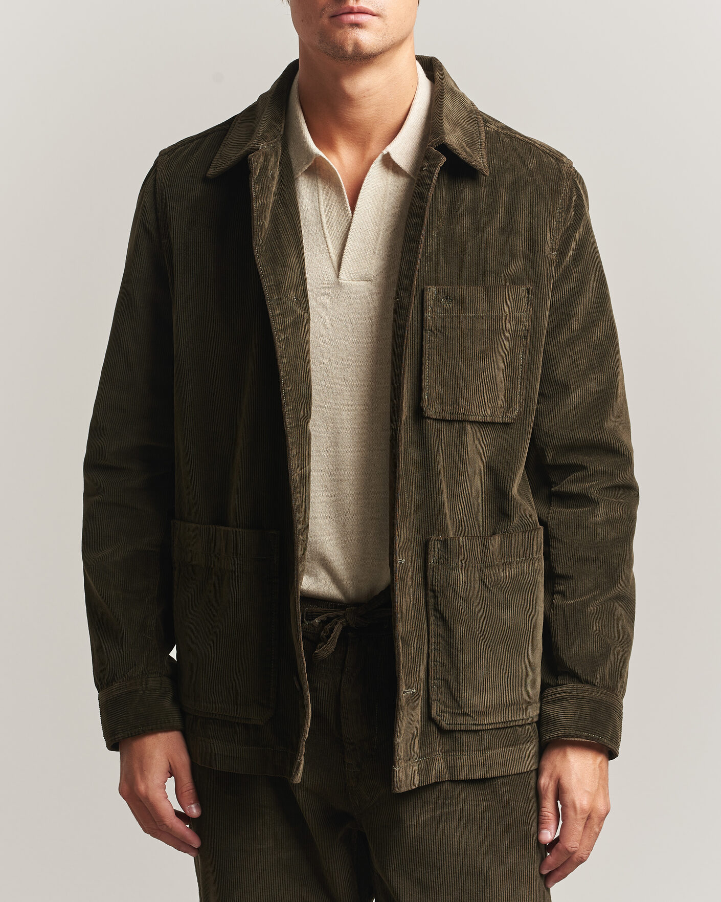 Mies | Kauluspaidat | Morris | Fenix Cord Shirt Jacket Olive