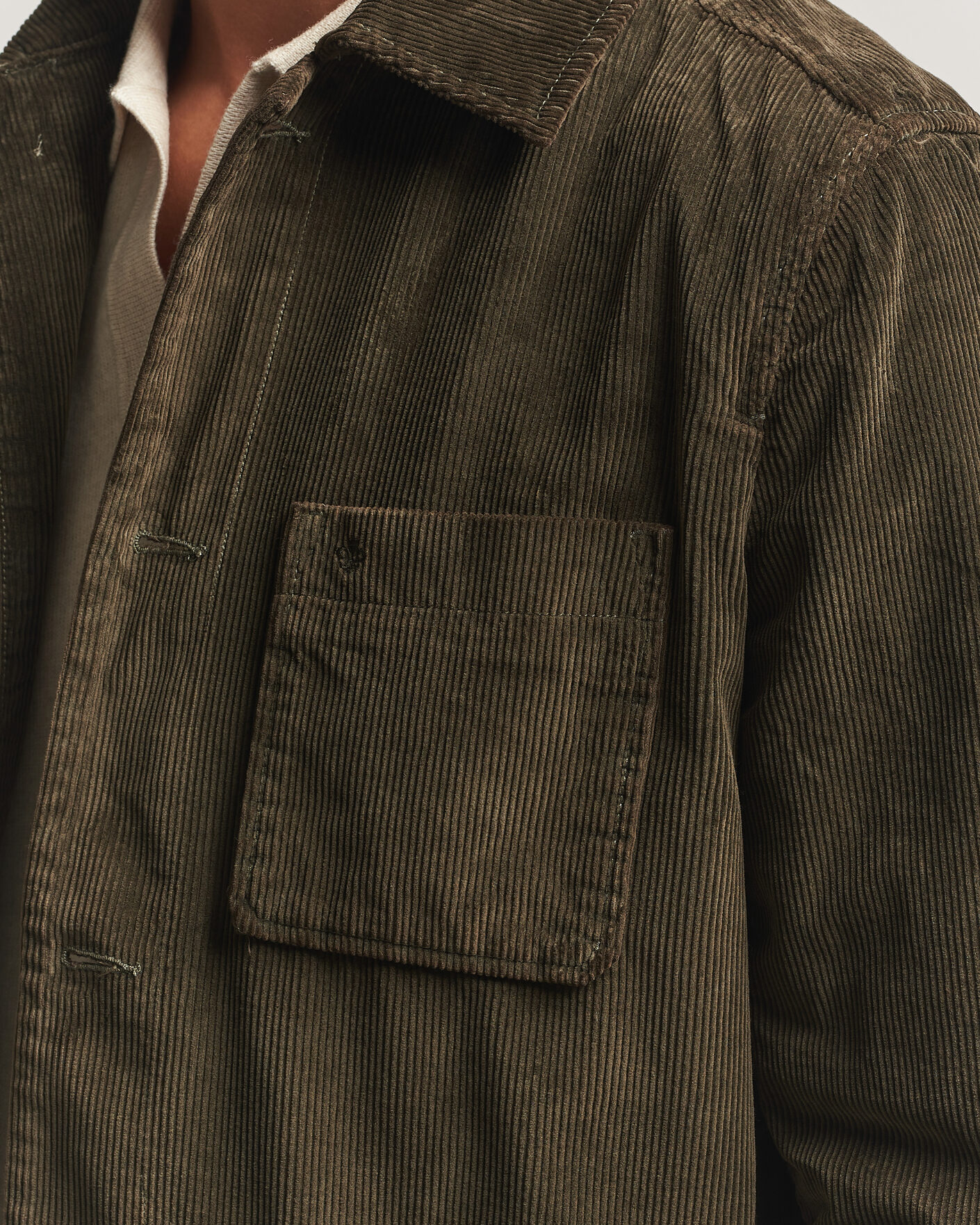 Mies | Kauluspaidat | Morris | Fenix Cord Shirt Jacket Olive
