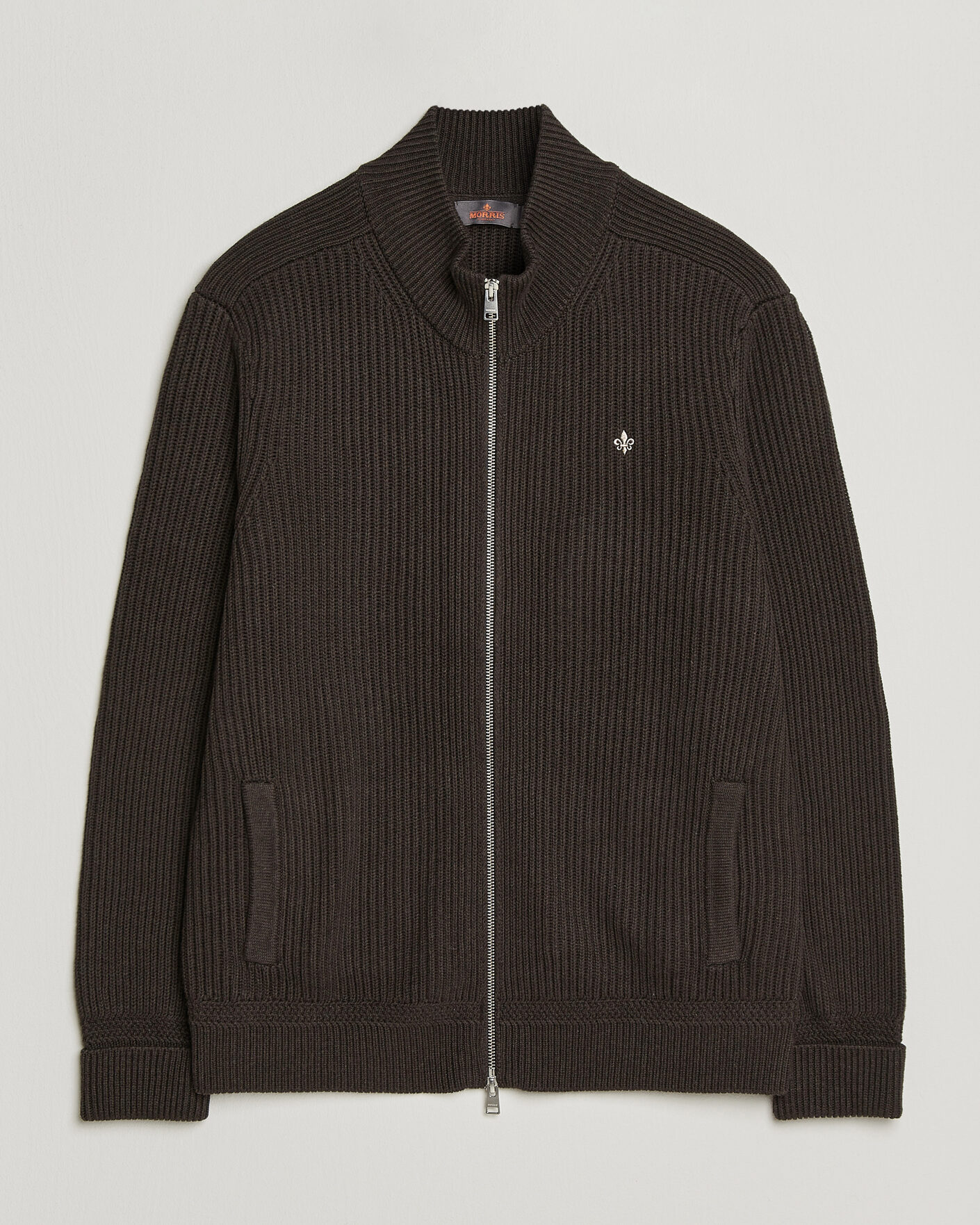 Mies | Puserot | Morris | Duncan Zip Cardigan Brown
