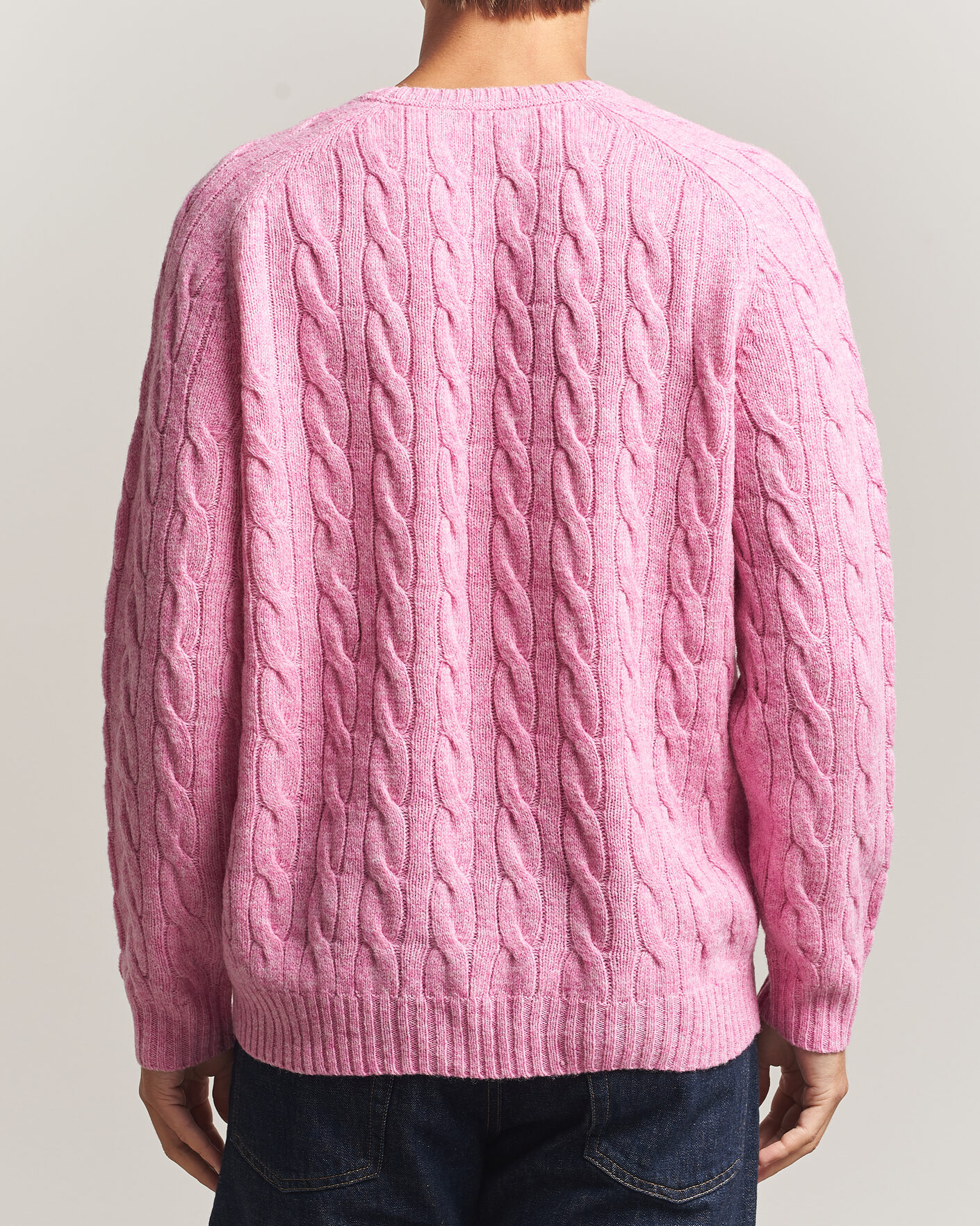 Mies | Puserot | Morris | Archard Cable Sweater Pink
