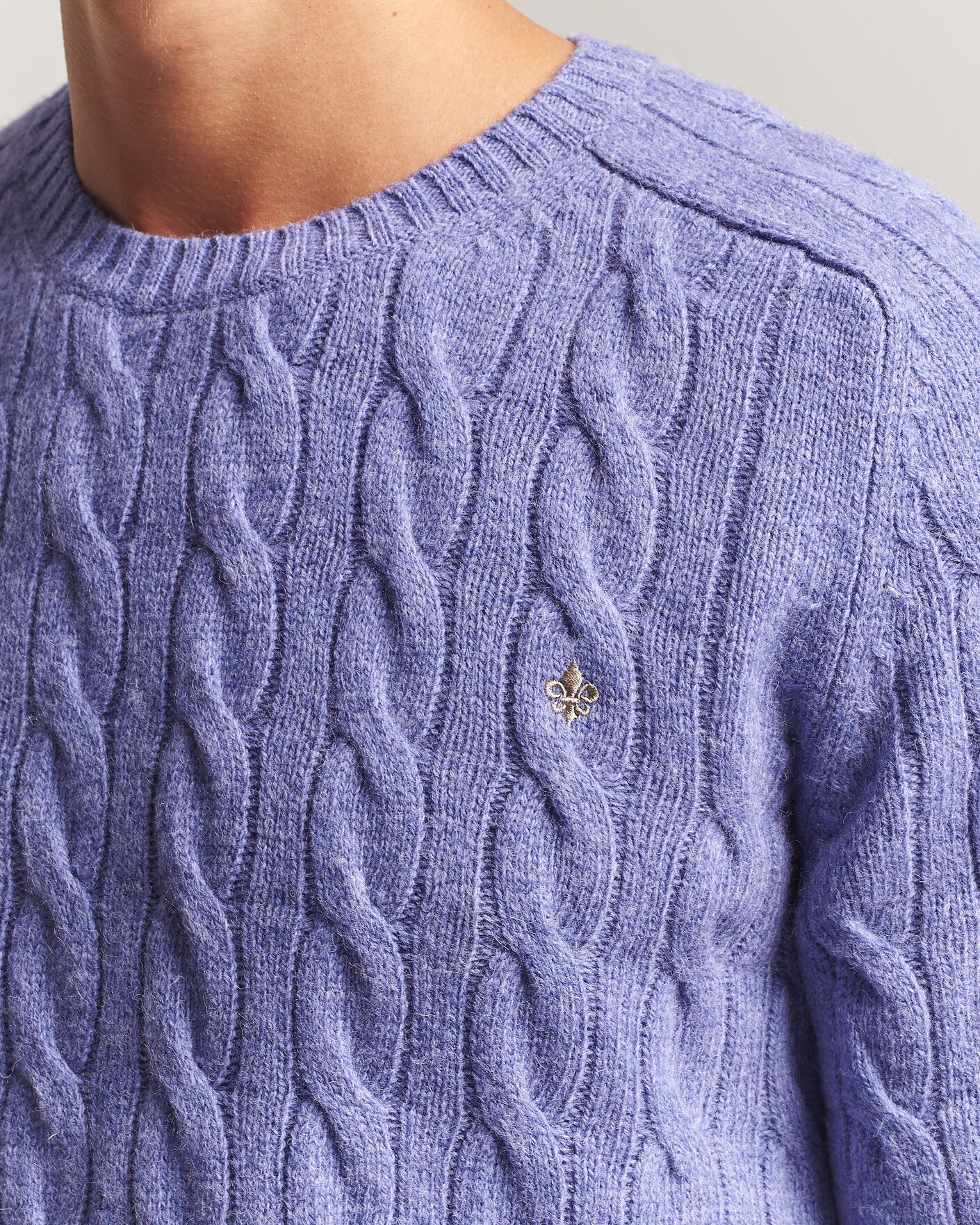 Mies | Puserot | Morris | Archard Cable Sweater Purple